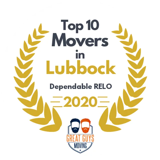 Top 10 Movers in Lubbock, TX 2020 award