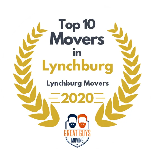 Top 10 Movers in Lynchburg, VA 2020 award