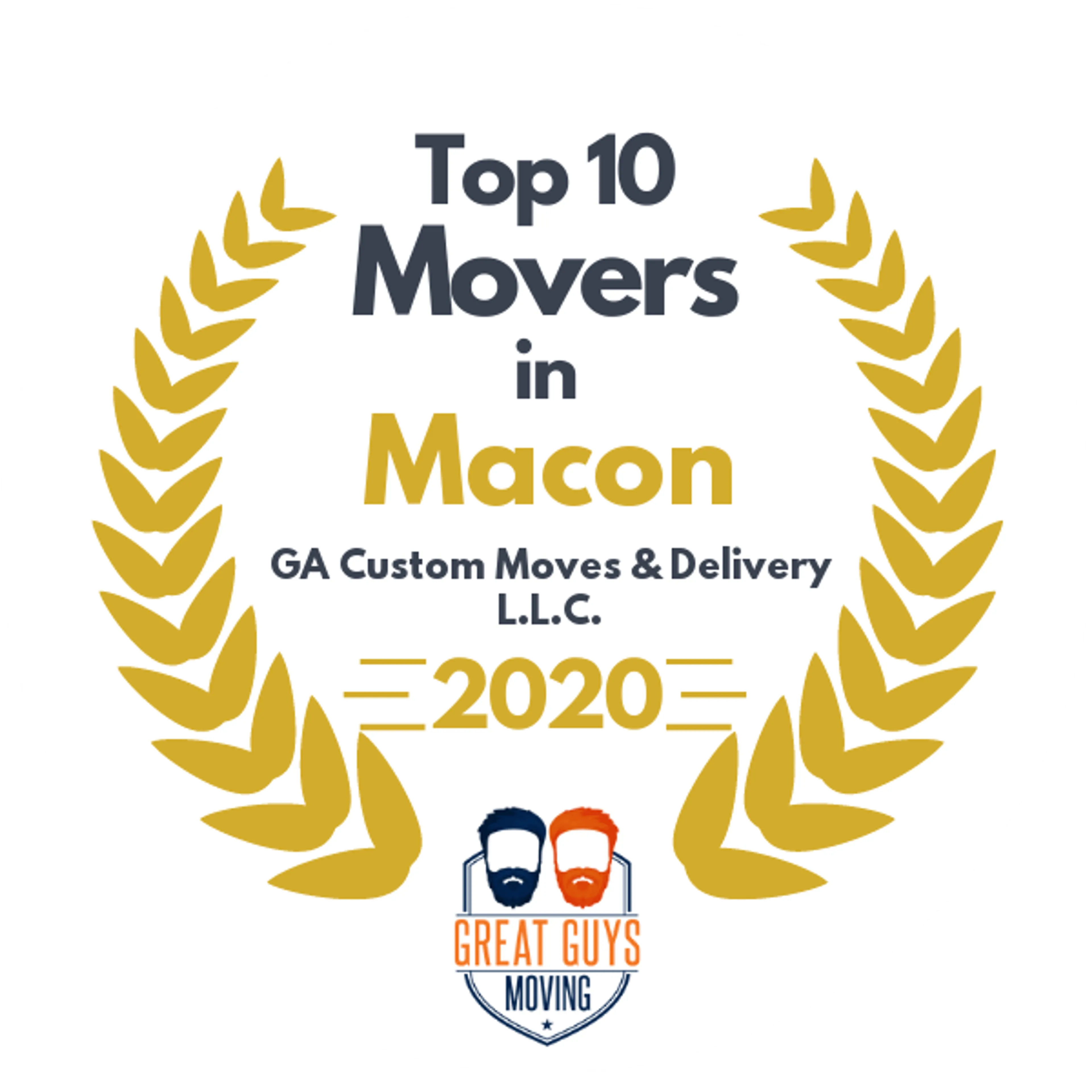 Top 10 Movers in Macon, GA 2020 award