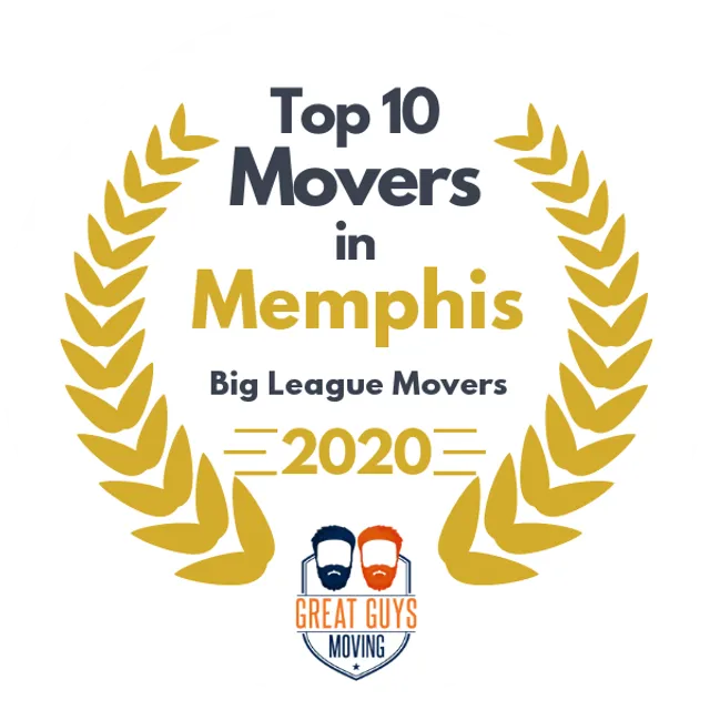 Top 10 Movers in Memphis, TN 2020 award