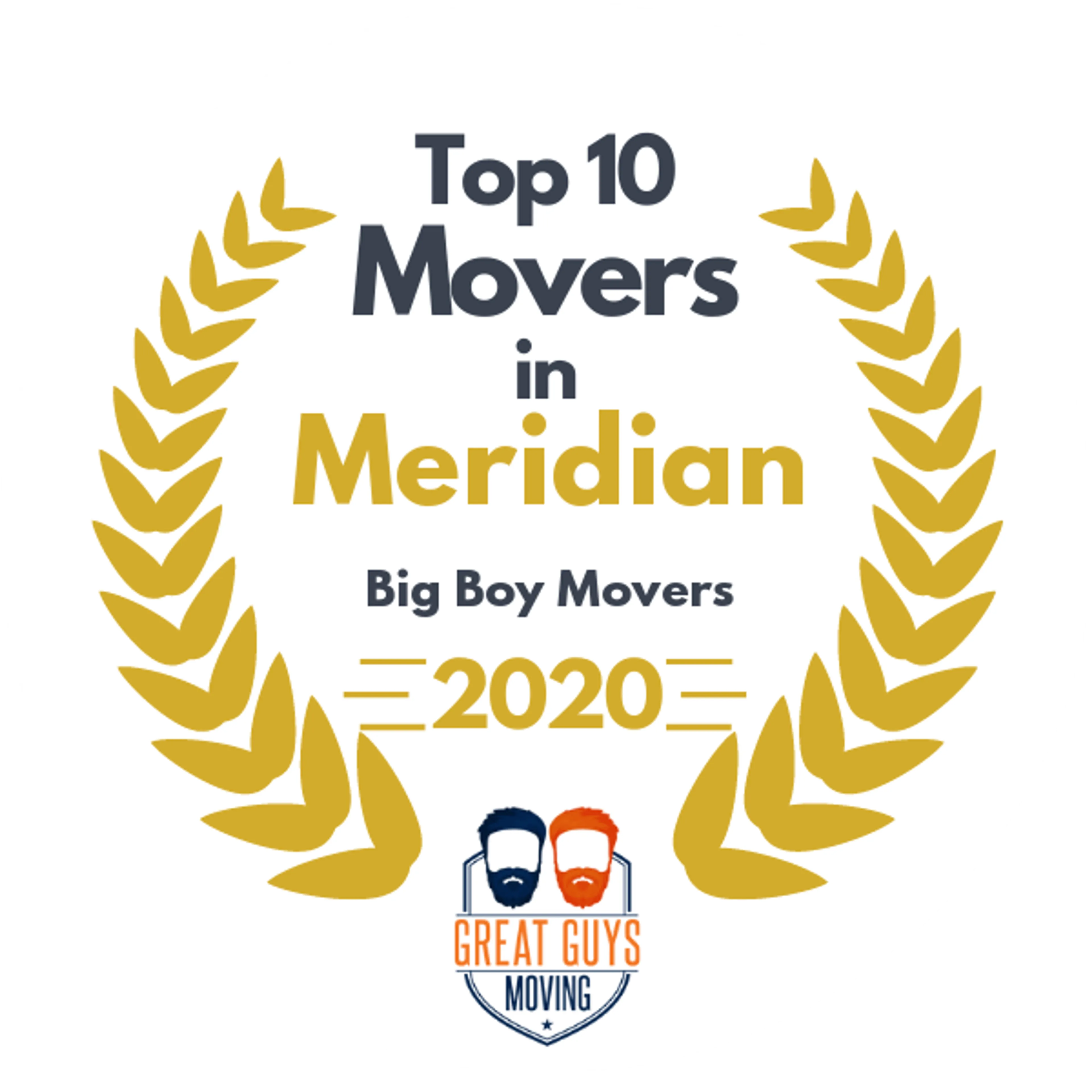 Top 10 Movers in Meridian, ID 2020 award