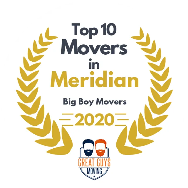 Top 10 Movers in Meridian, ID 2020 award