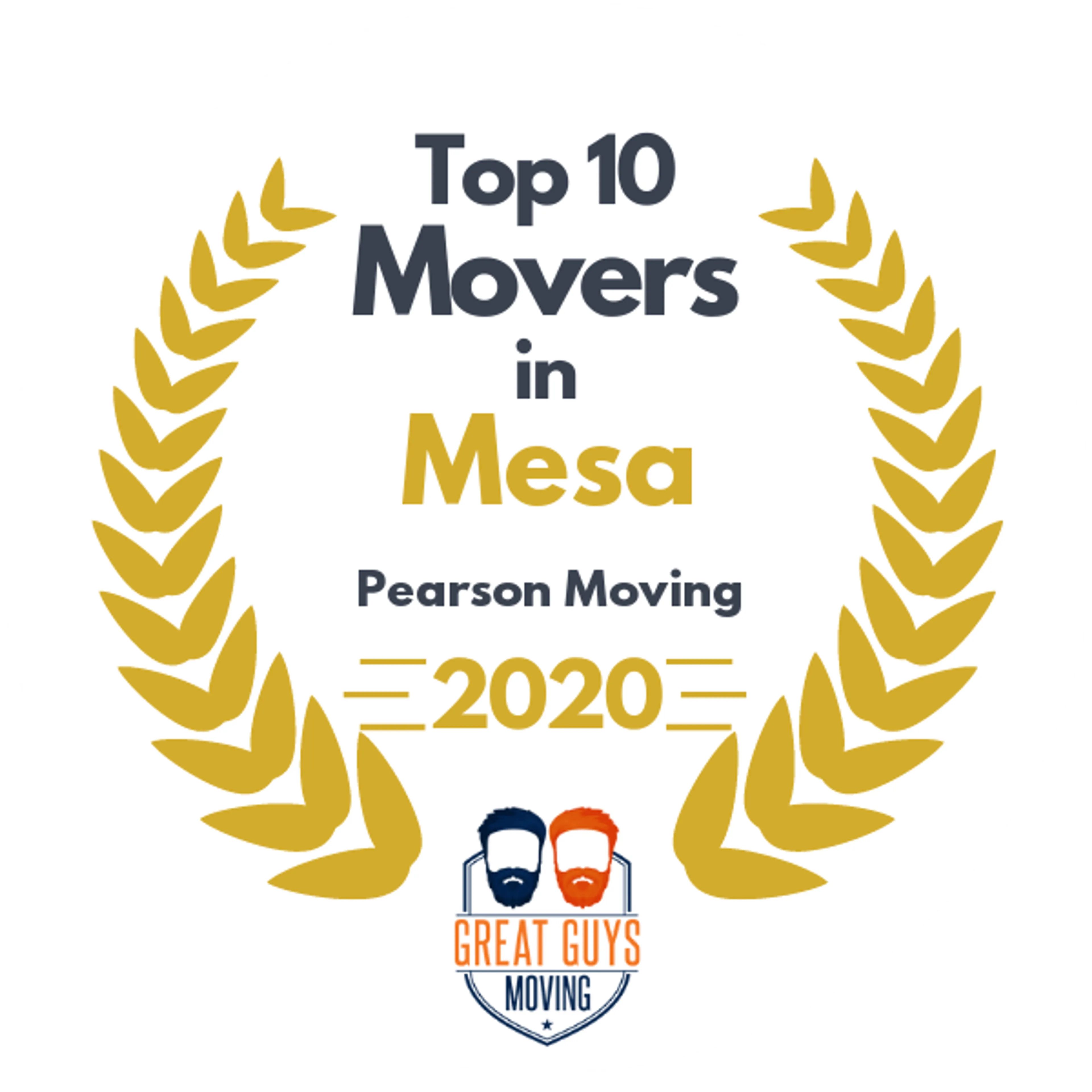 Top 10 Movers in Mesa, AZ 2020 award