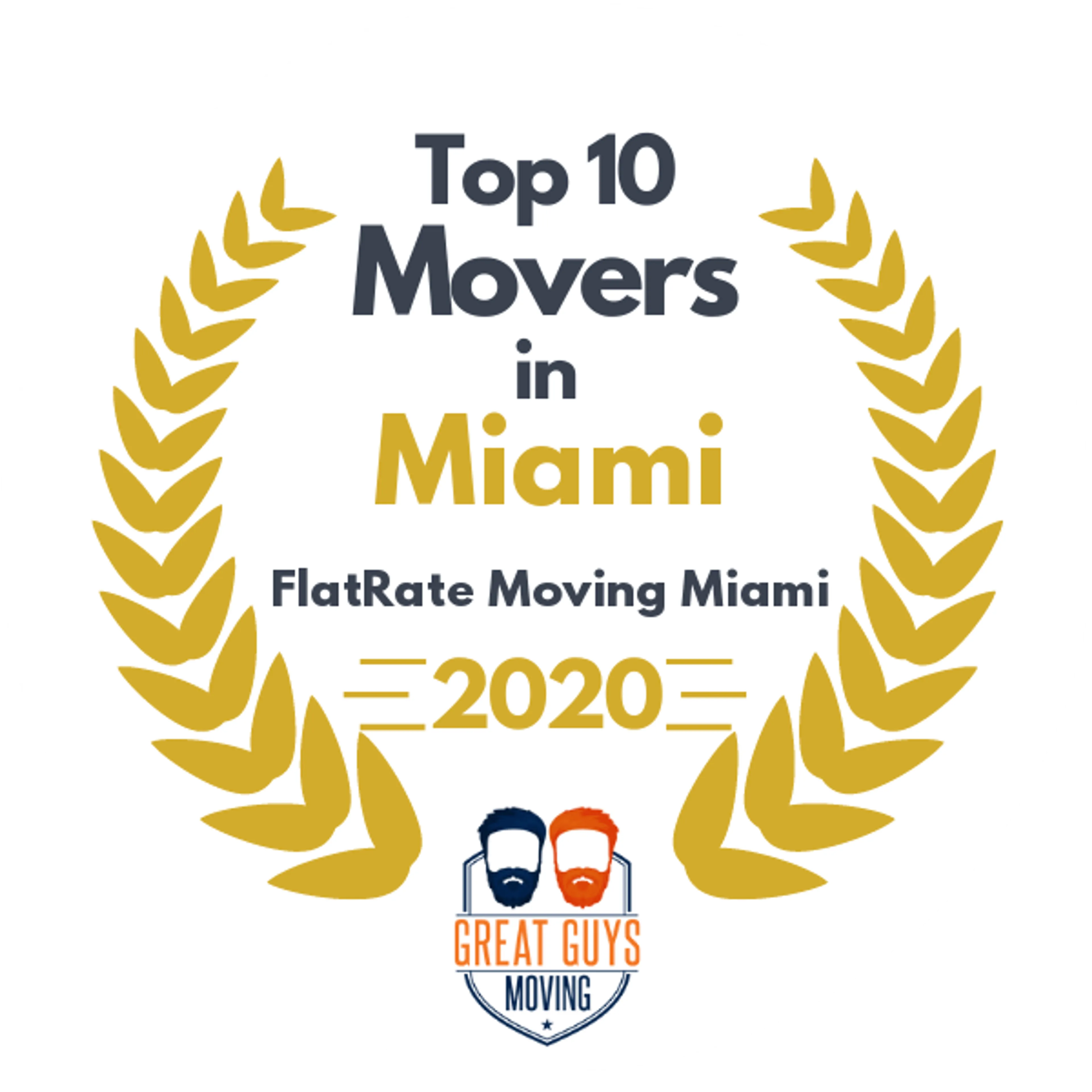 Top 10 Movers in Miami, FL 2020 award