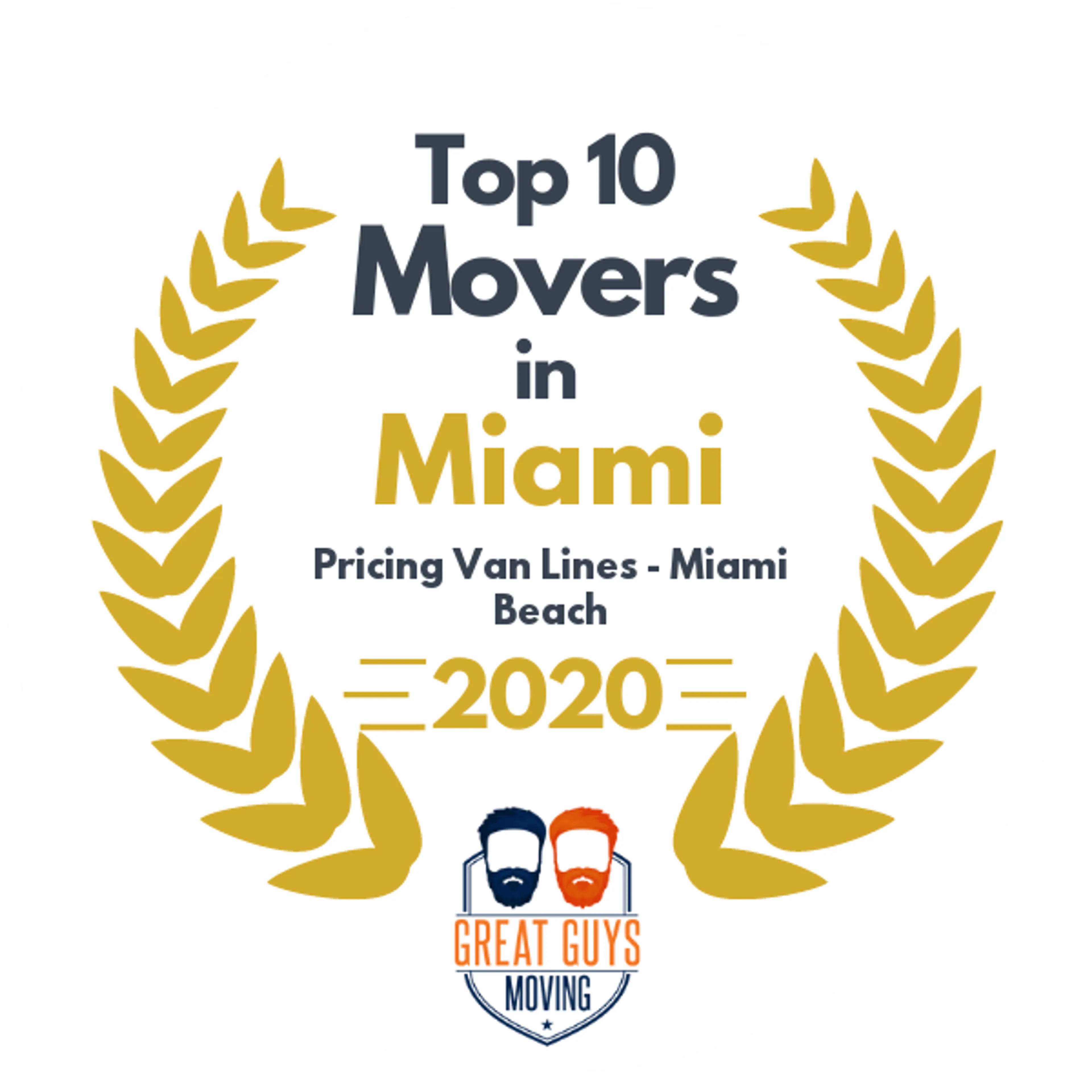 Top 10 Movers in Miami, FL 2020 award