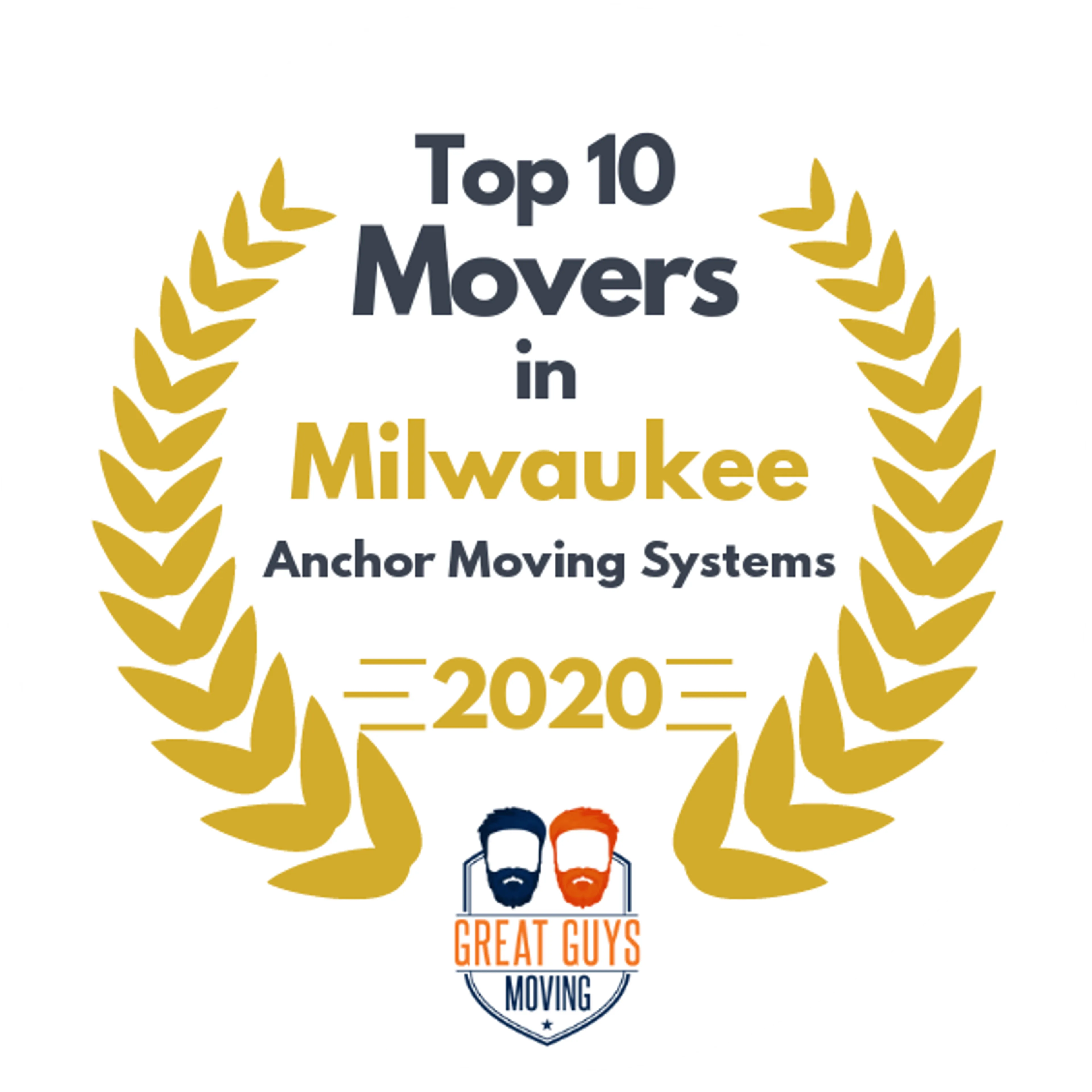 Top 10 Movers in Milwaukee, WI 2020 award