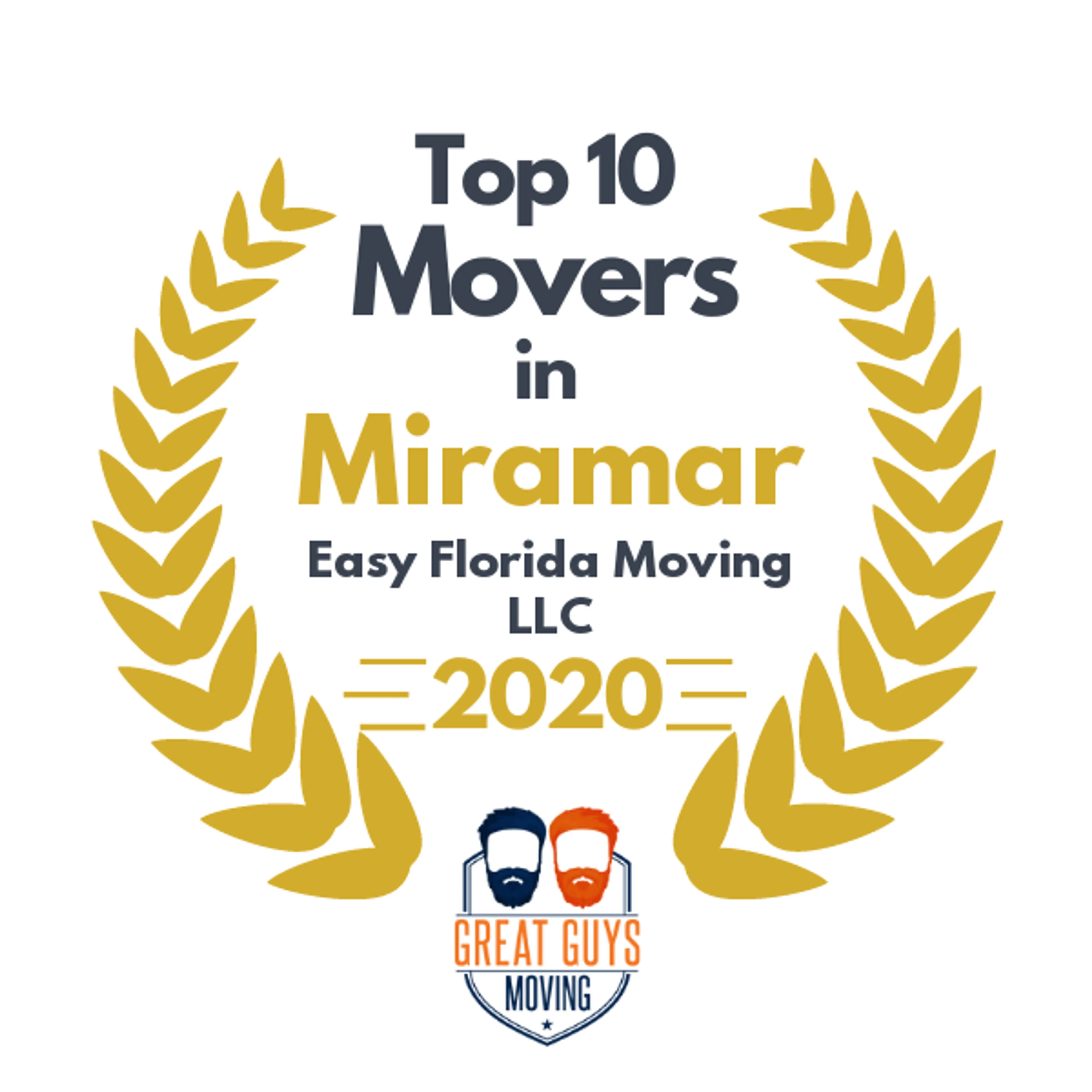 Top 10 Movers in Miami, FL 2020 award