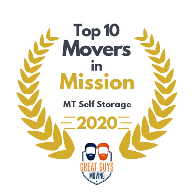 Top 10 Movers in Mission, TX 2020 award