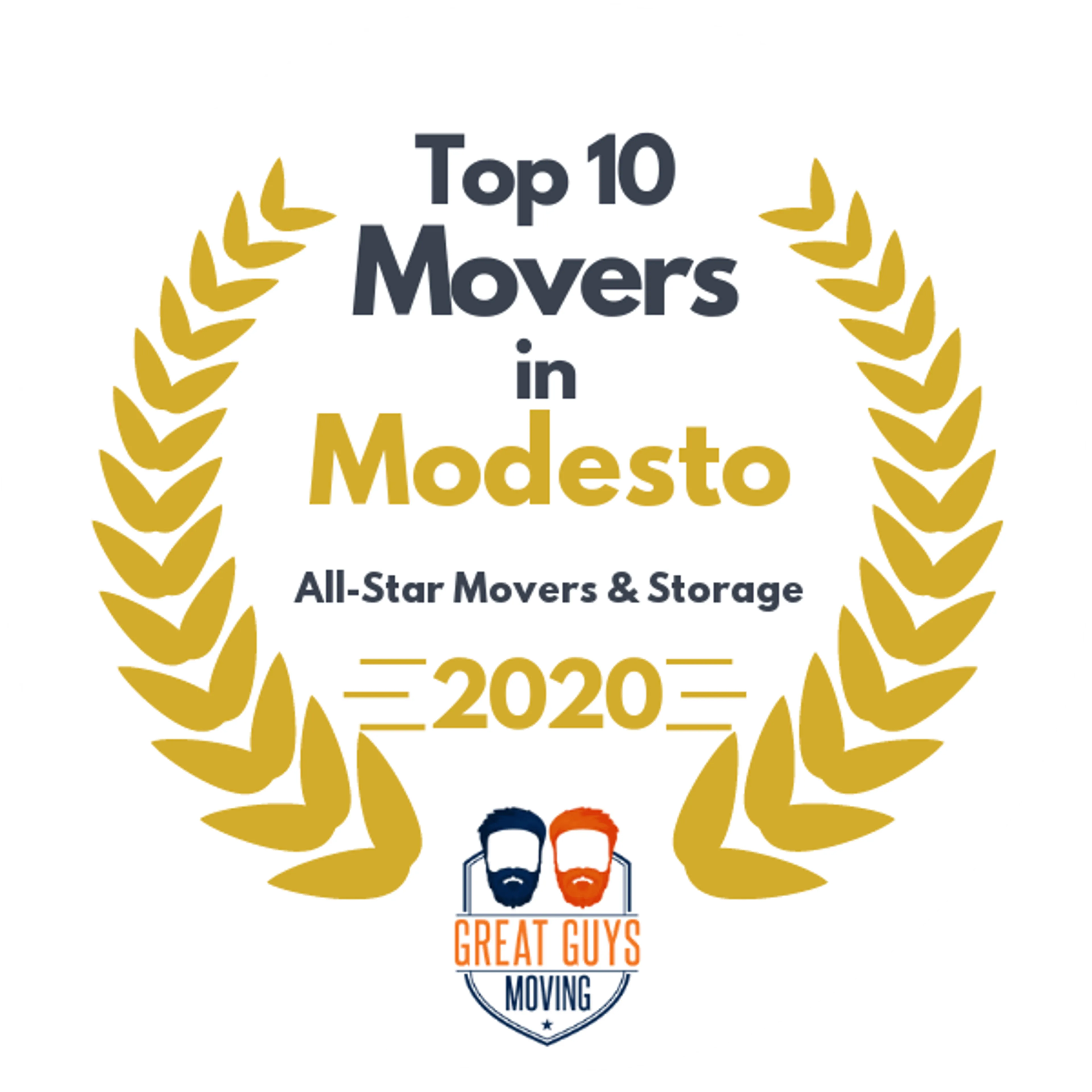 Top 10 Movers in Stockton, CA 2020 award