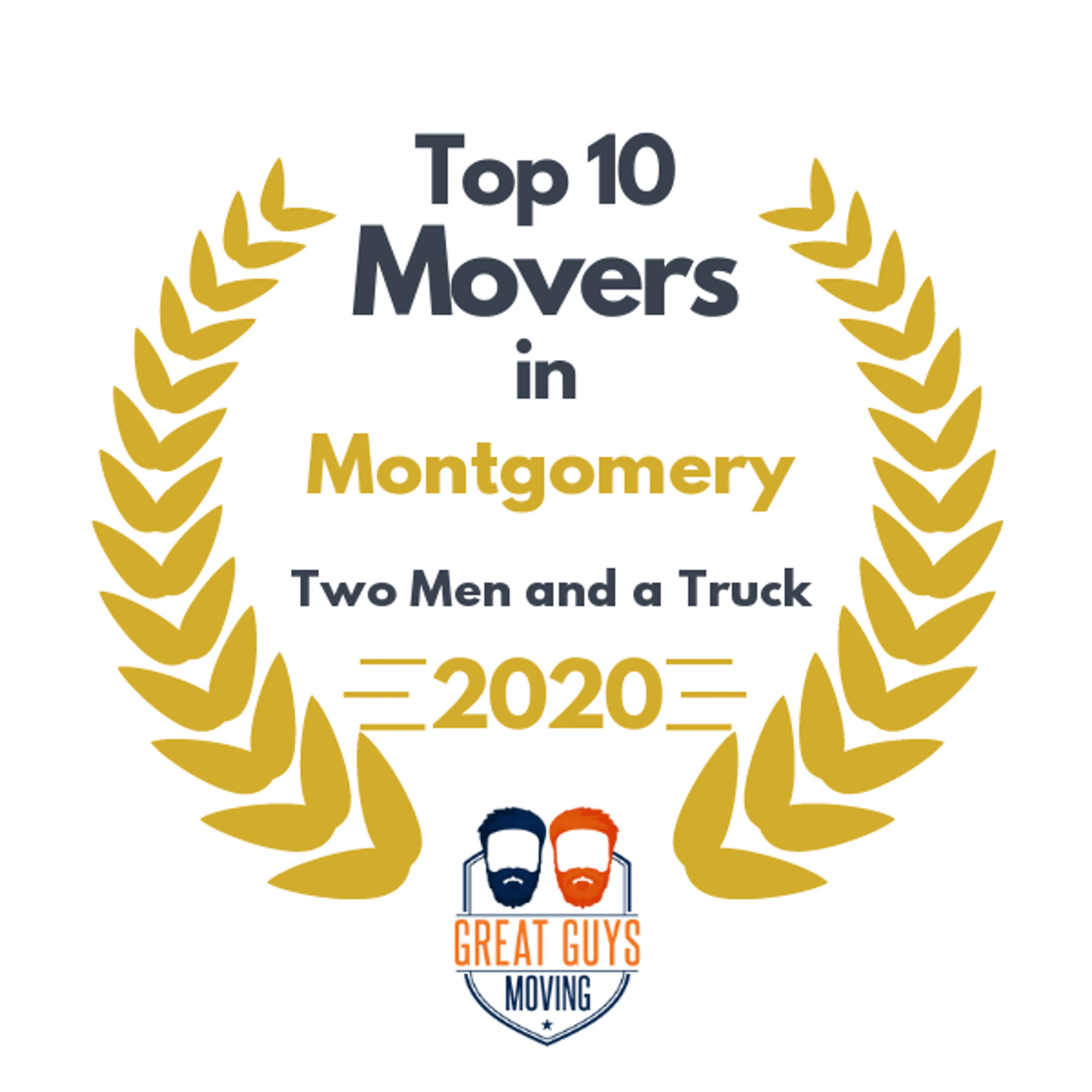 Top 10 Movers in Montgomery, AL 2020 award