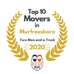 top 10 ranked movers in murfreesboro 2020 two men and a truck image