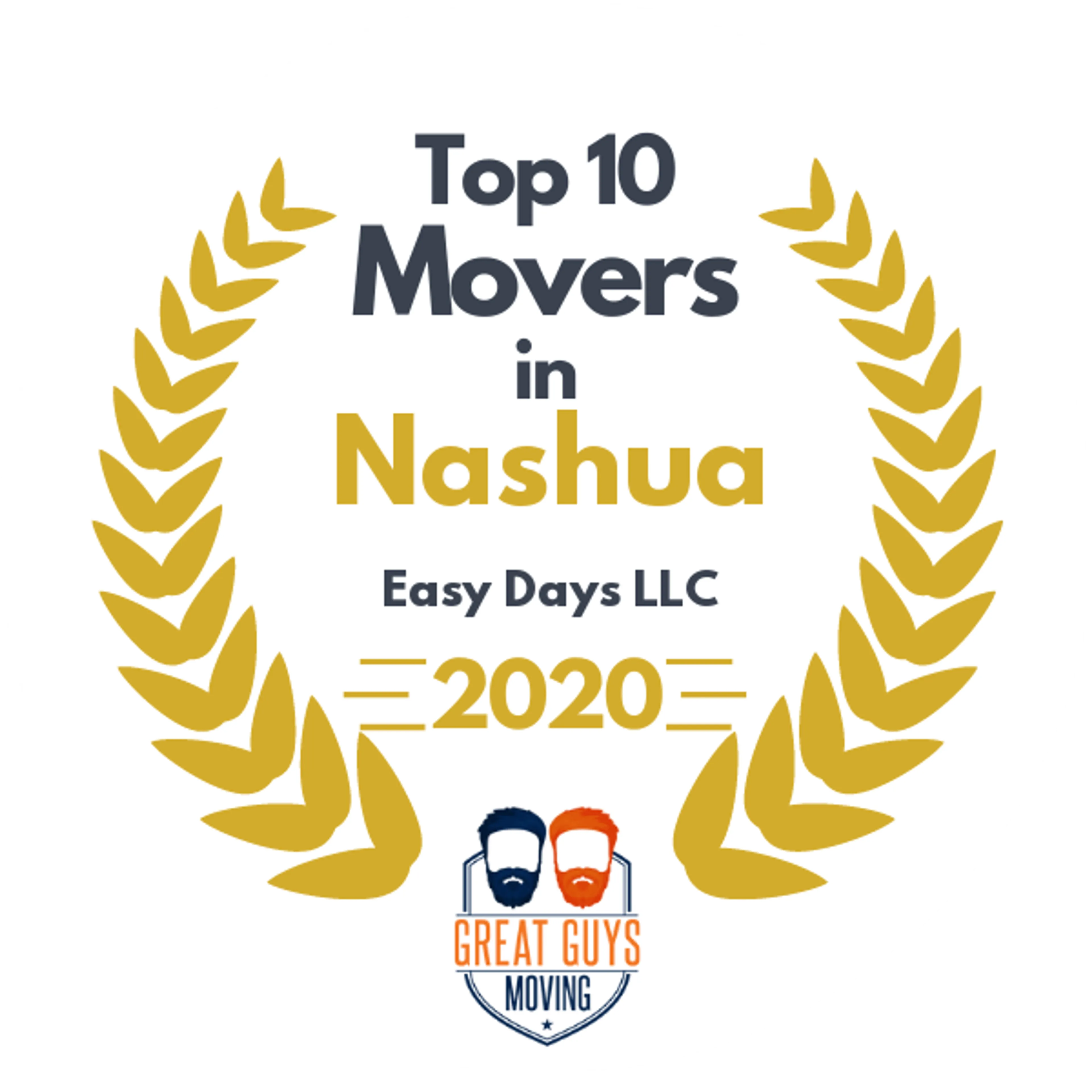 Top 10 Movers in Worcester, MA 2020 award