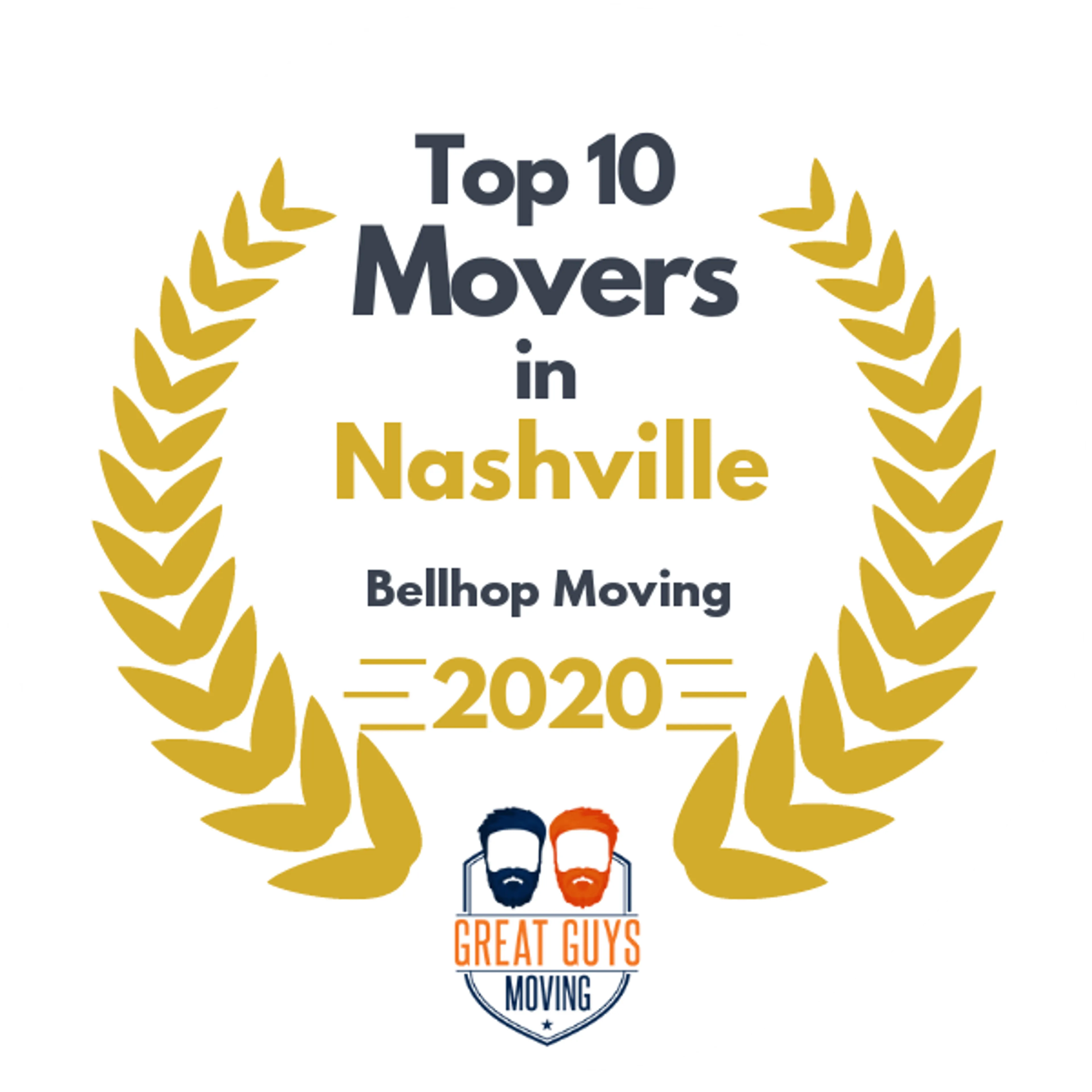 Top 10 Movers in Nashville, TN 2020 award