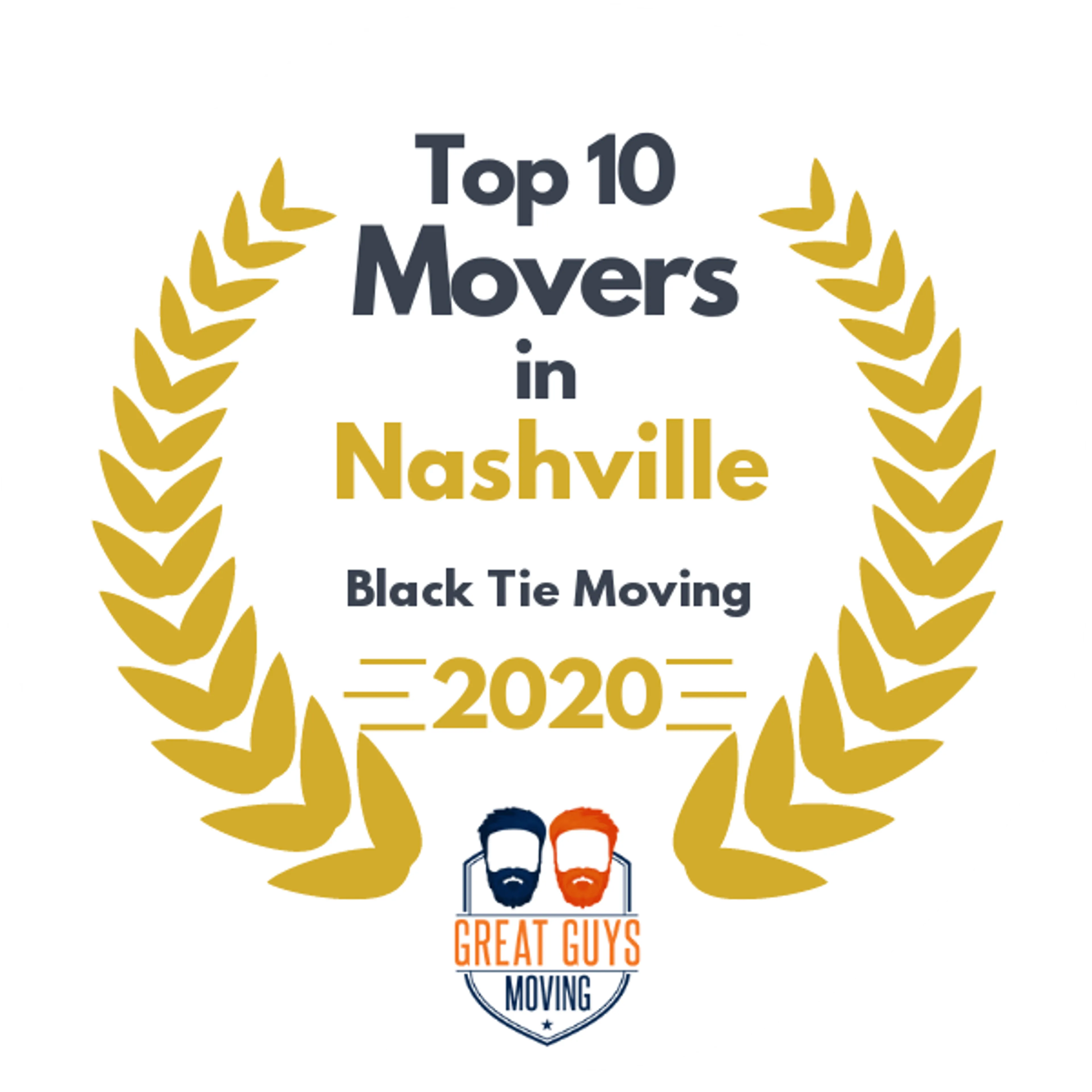 Top 10 Movers in Nashville, TN 2020 award