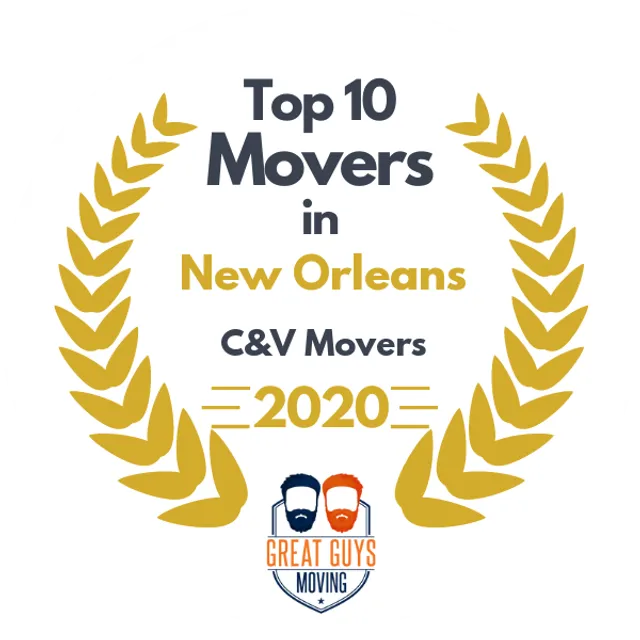 Top 10 Movers in New Orleans, LA 2020 award