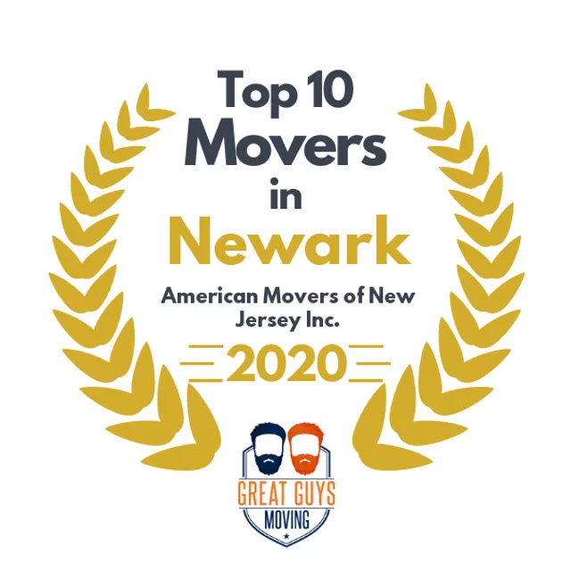 Top 10 Movers in Newark, NJ 2020 award