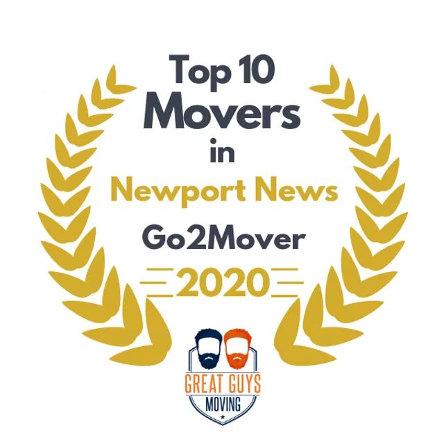 Top 10 Movers in Virginia Beach, VA 2020 award