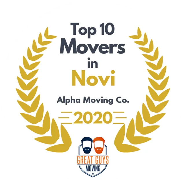 Top 10 Movers in Warren, MI 2020 award