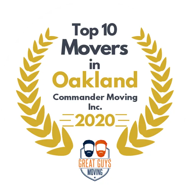 Top 10 Movers in San Francisco, CA 2020 award