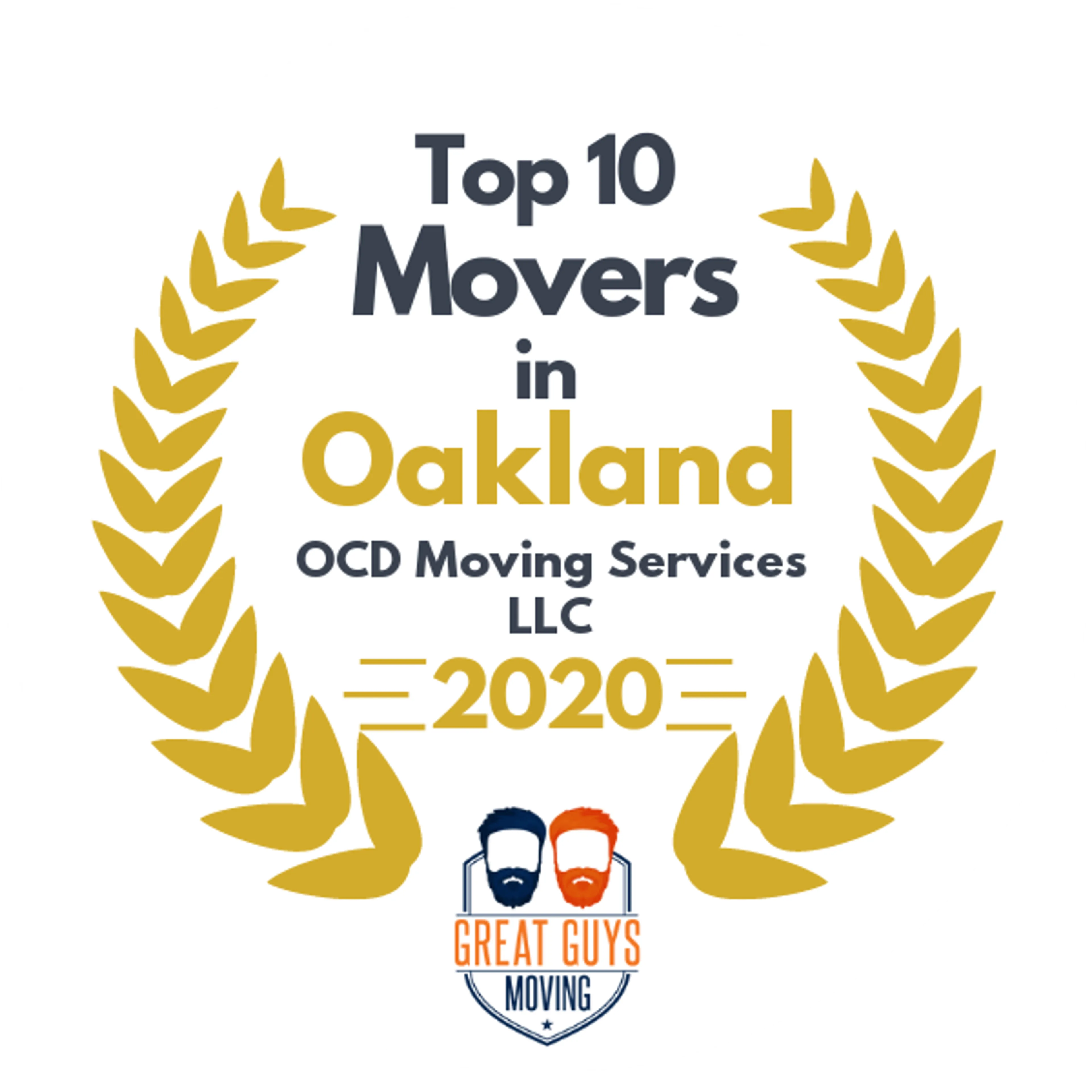Top 10 Movers in San Francisco, CA 2020 award