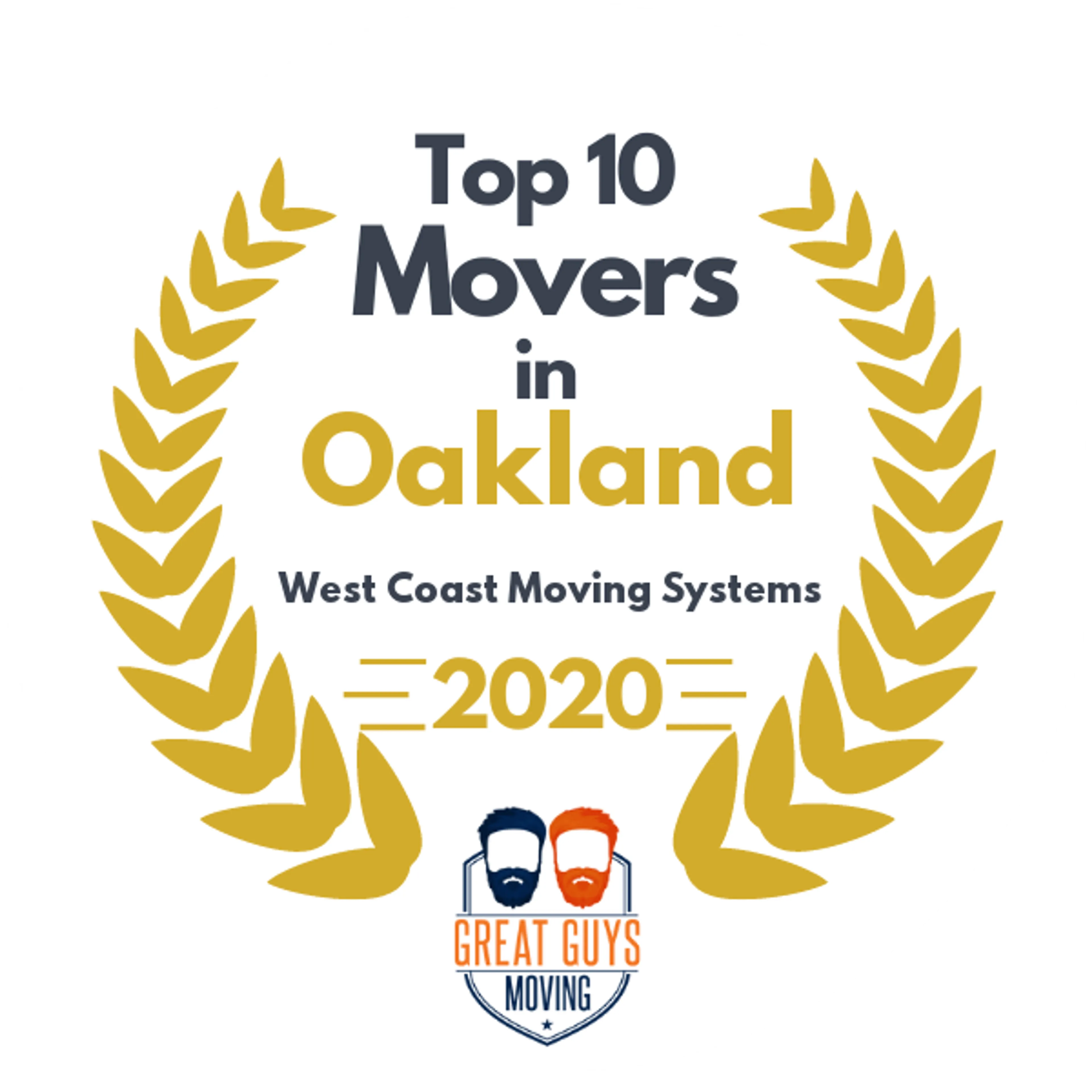 Top 10 Movers in San Jose, CA 2020 award