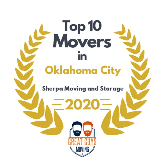 Top 10 Movers in Oklahoma City, OK 2020 award