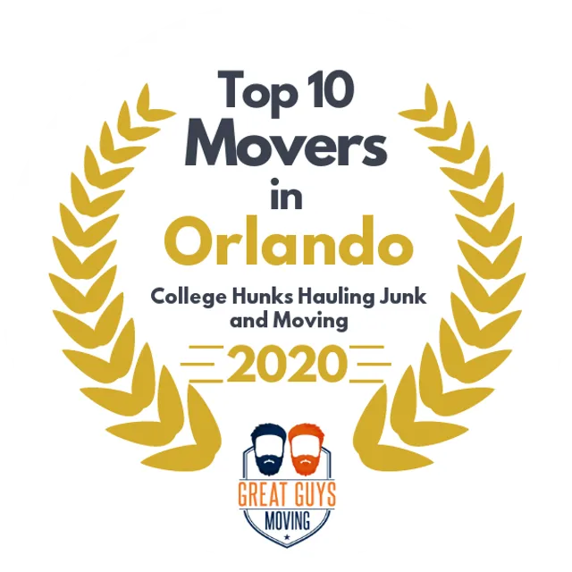 Top 10 Movers in Orlando, FL 2020 award