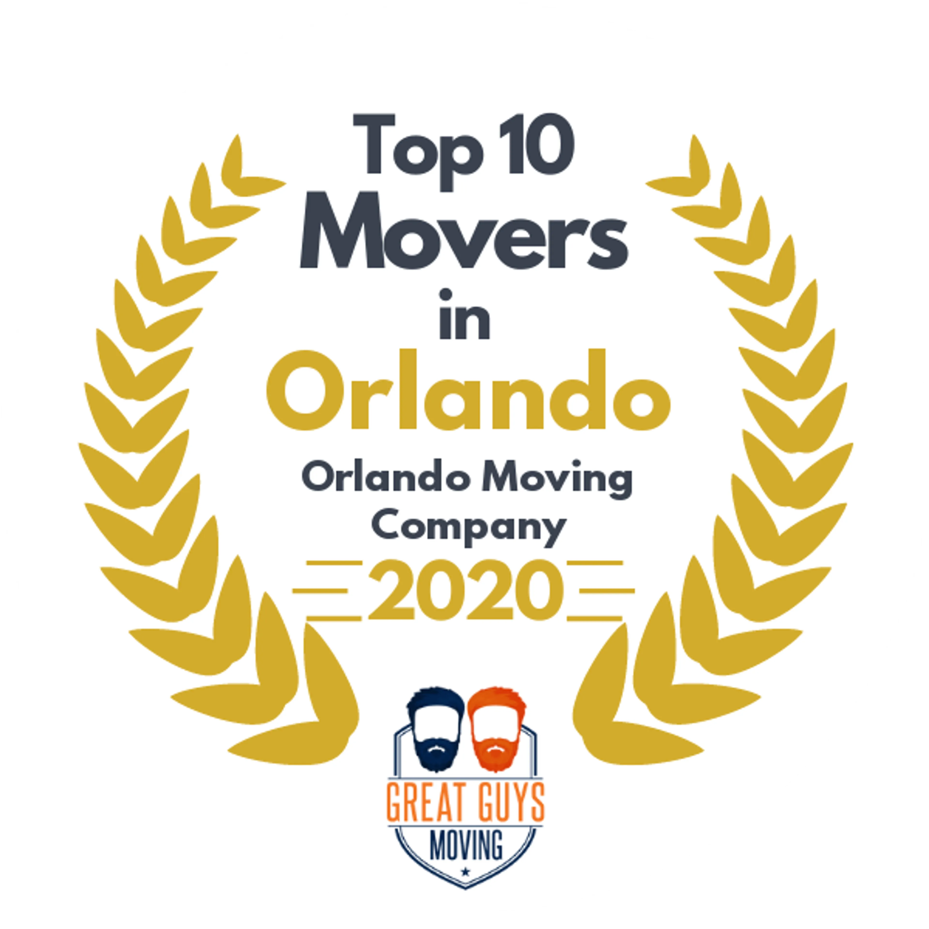 Top 10 Movers in Orlando, FL 2020 award