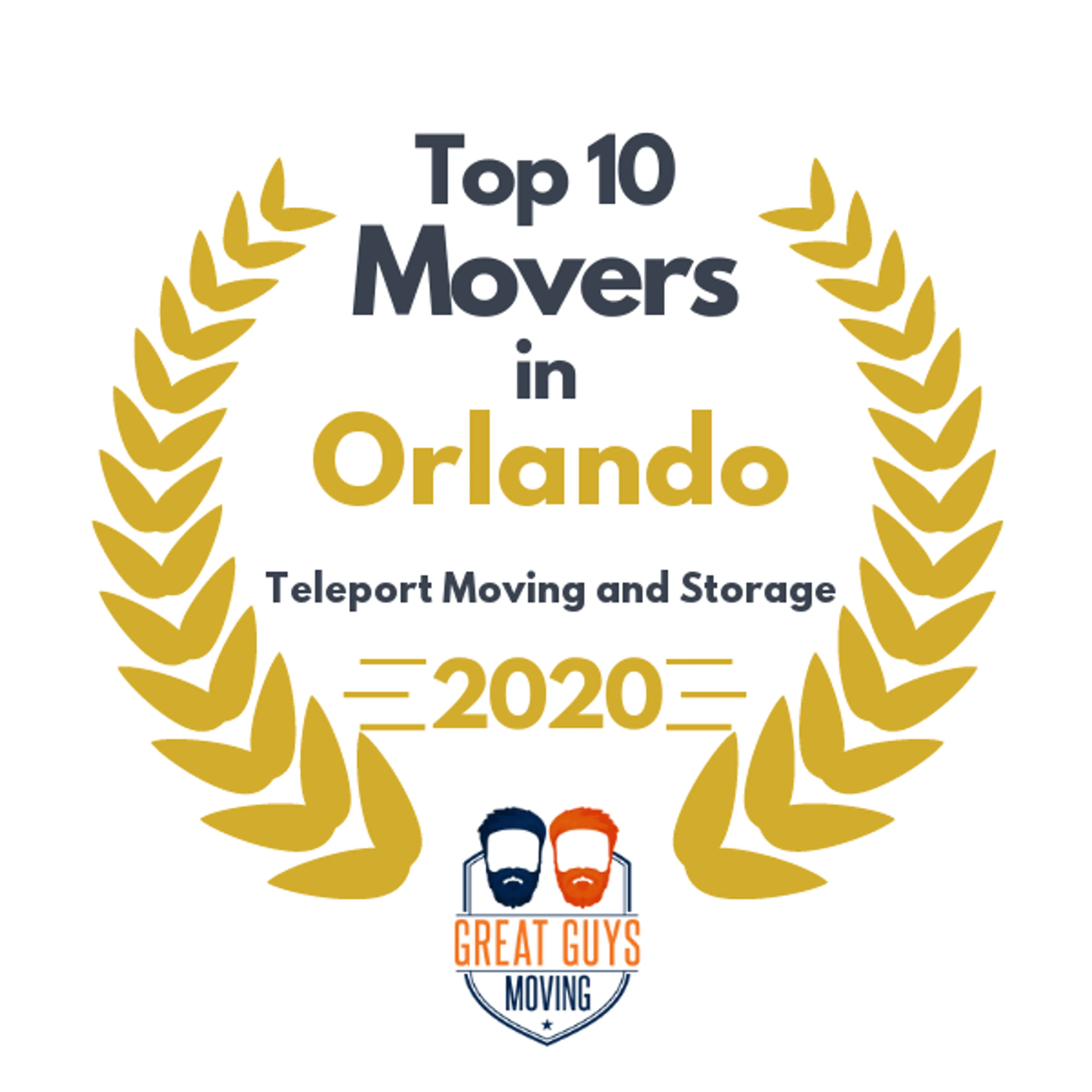 Top 10 Movers in Orlando, FL 2020 award