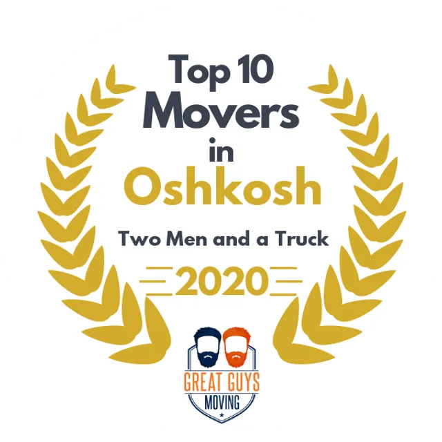 Top 10 Movers in Appleton, WI 2020 award