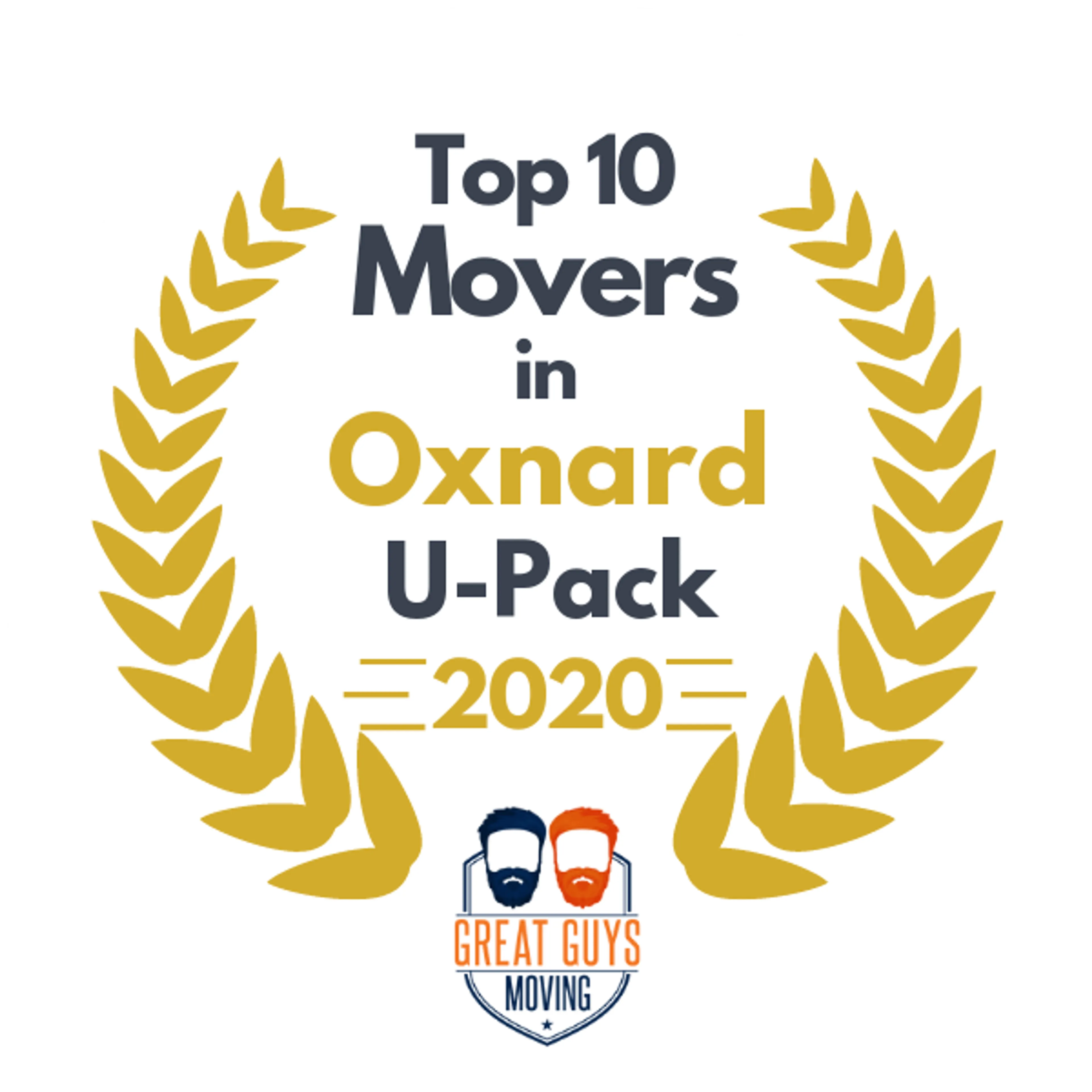 Top 10 Movers in Oxnard, CA 2020 award