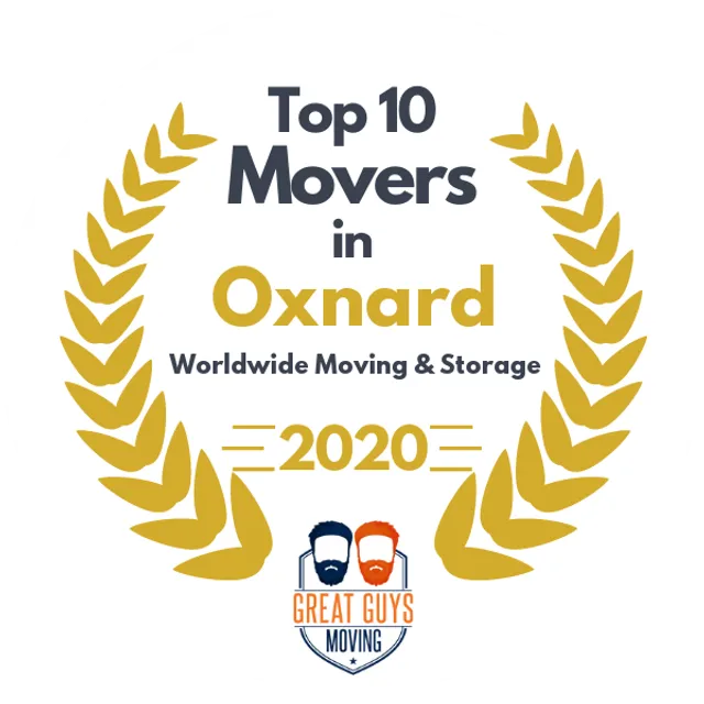 Top 10 Movers in Oxnard, CA 2020 award