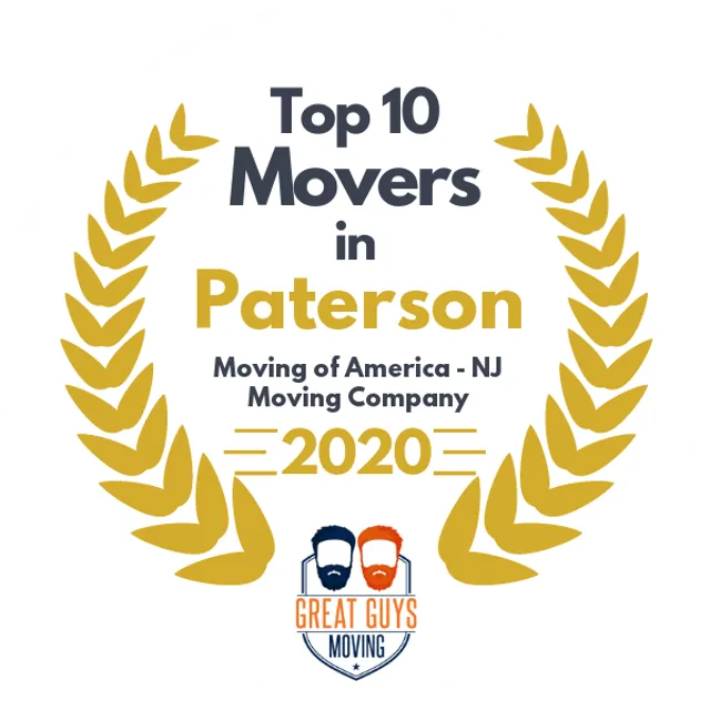 Top 10 Movers in Paterson, NJ 2020 award