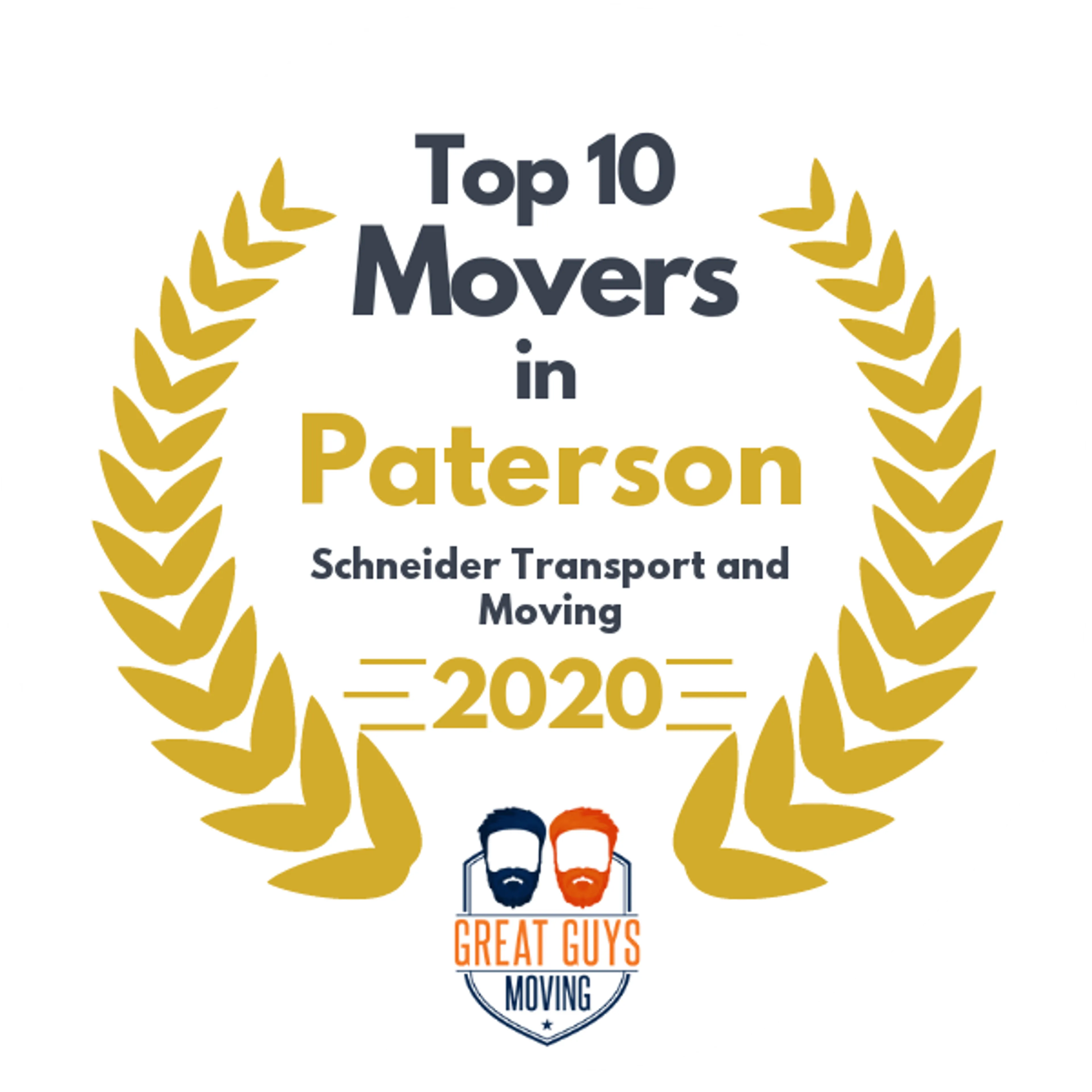 Top 10 Movers in Paterson, NJ 2020 award