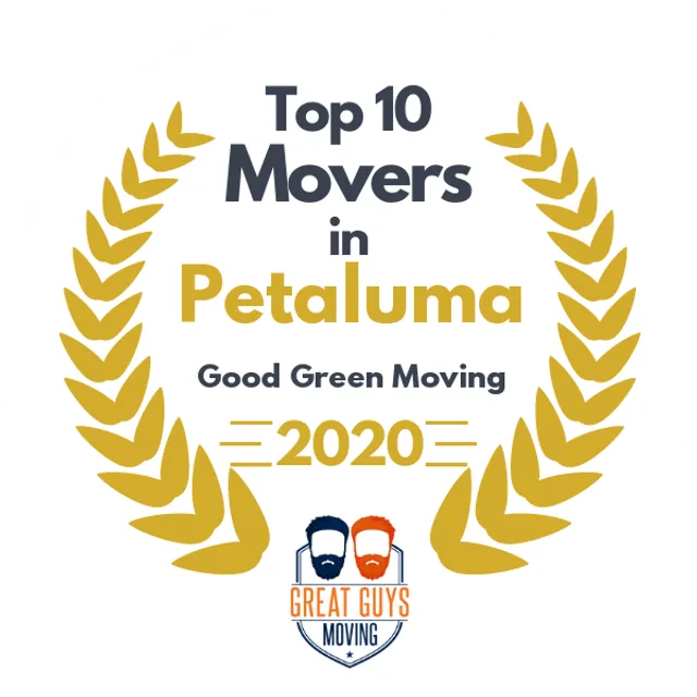 Top 10 Movers in Petaluma, CA 2020 award