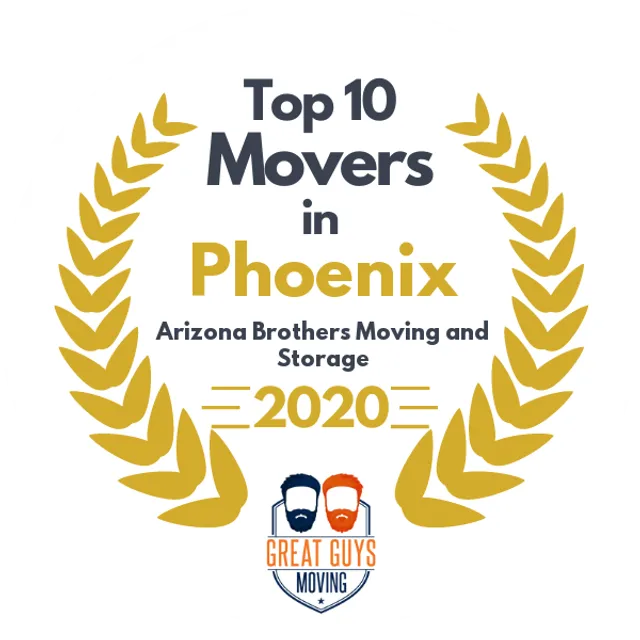 Top 10 Movers in Phoenix, AZ 2020 award