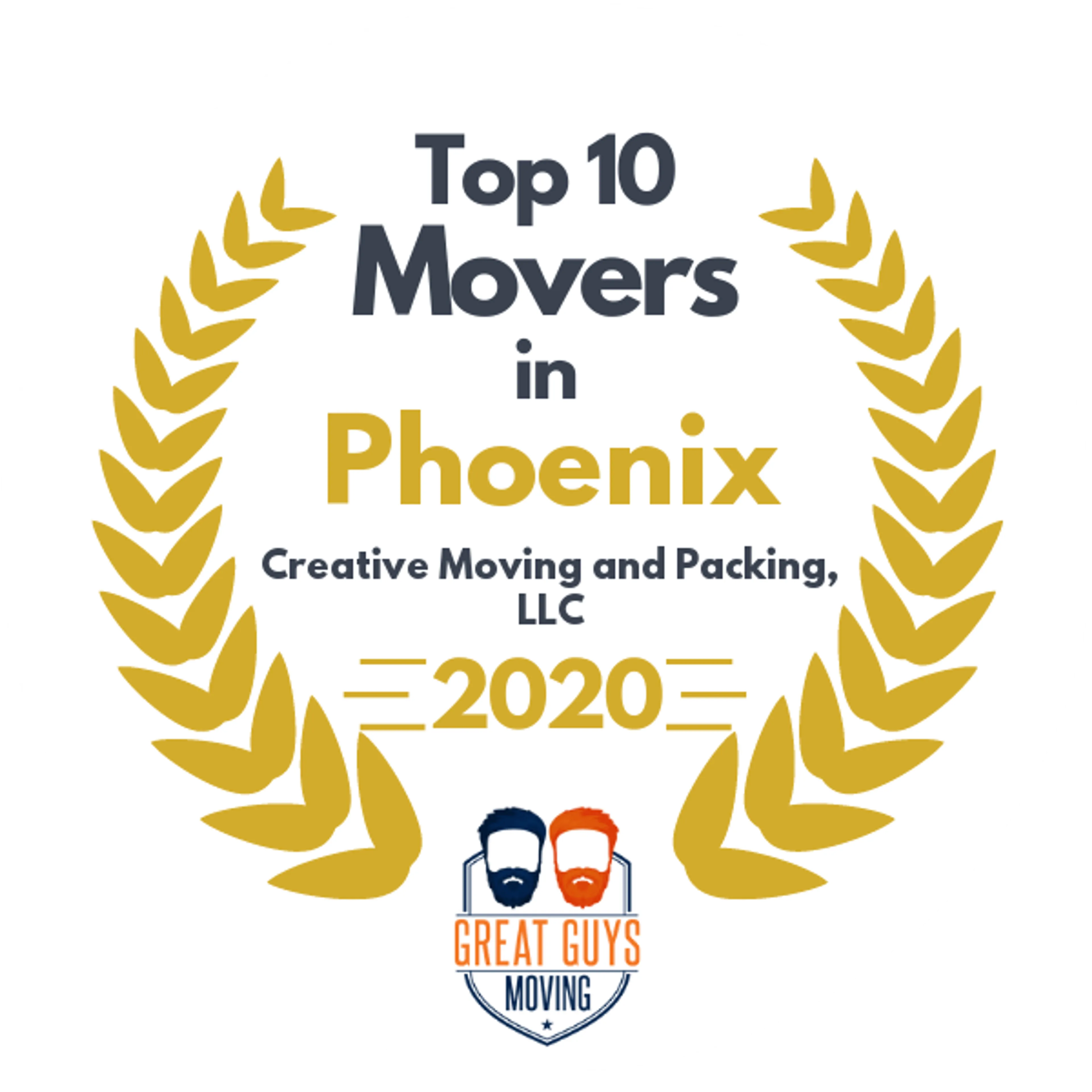 Top 10 Movers in Phoenix, AZ 2020 award