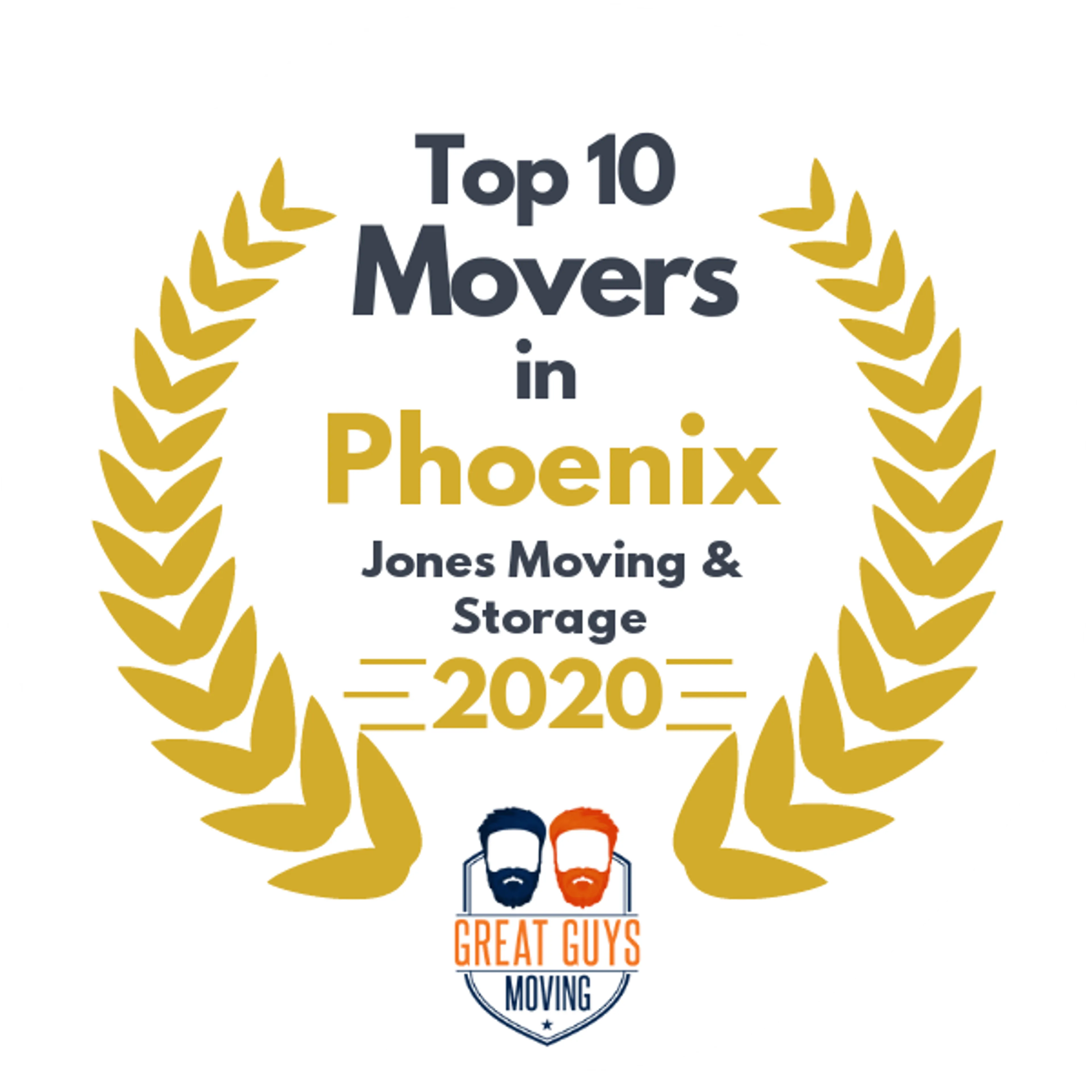 Top 10 Movers in Phoenix, AZ 2020 award