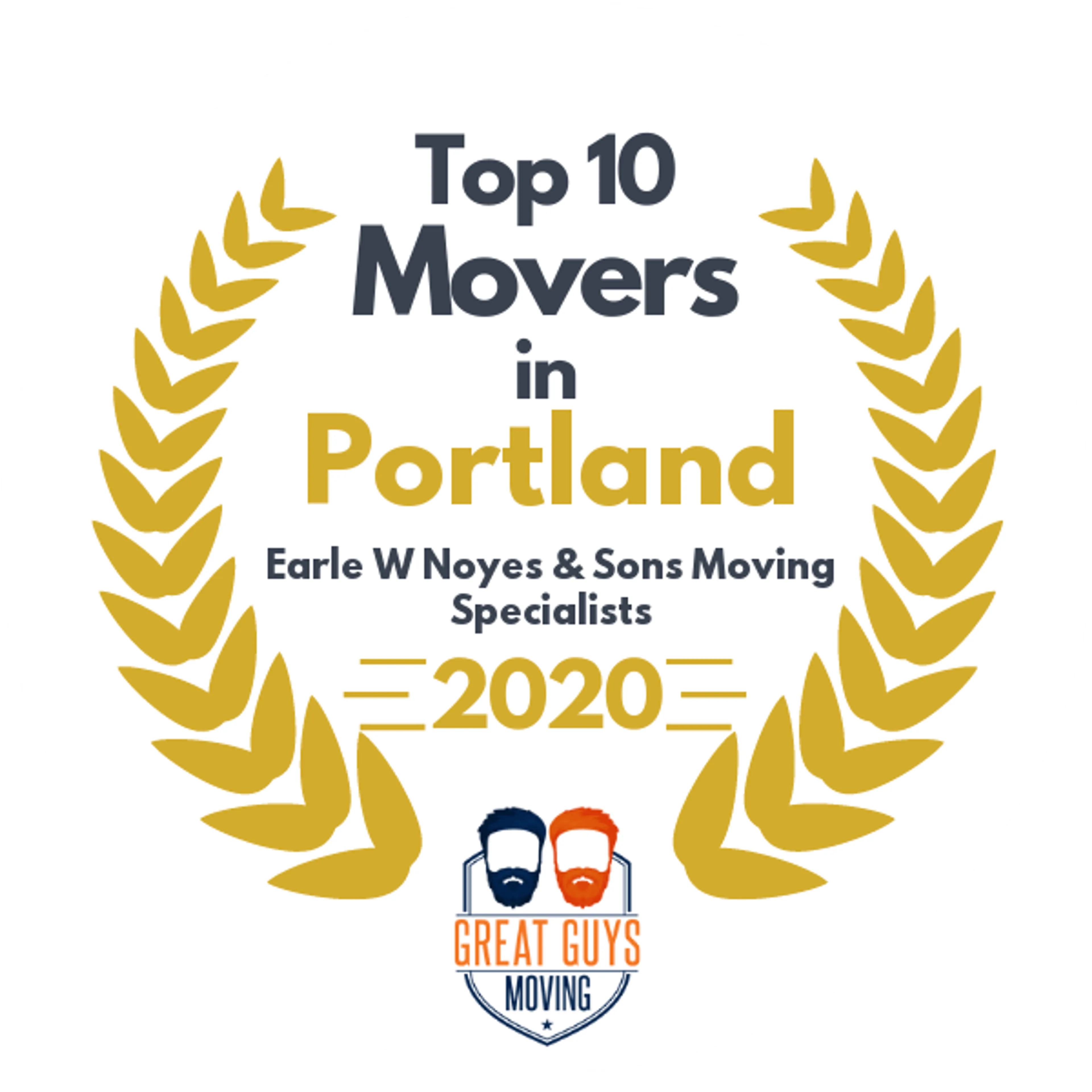 Top 10 Movers in Portland, ME 2020 award