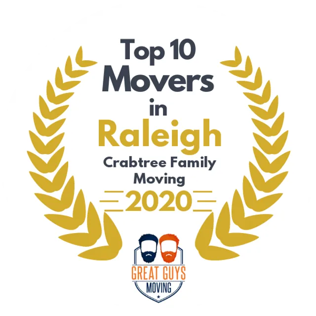 Top 10 Movers in Raleigh, NC 2020 award