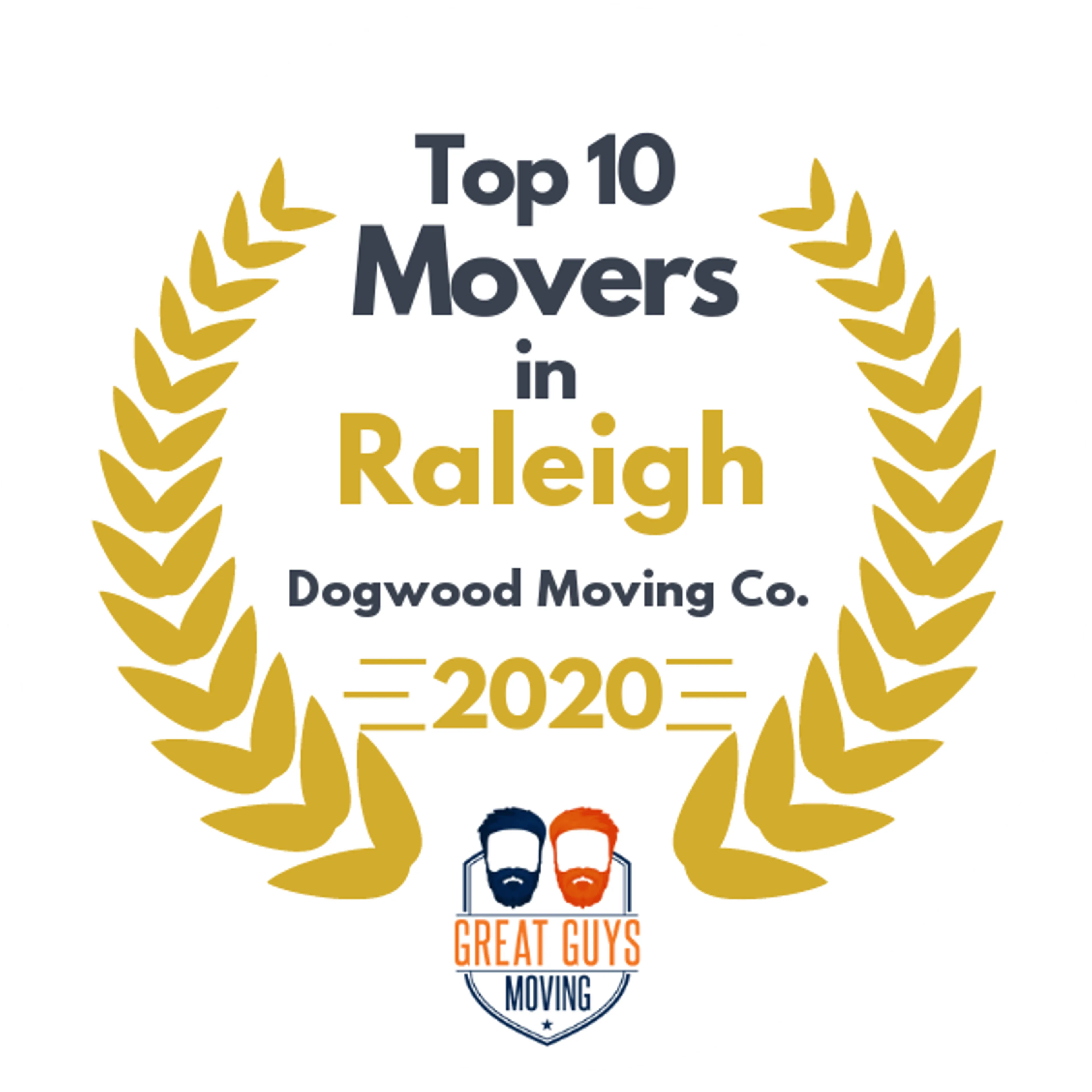 Top 10 Movers in Raleigh, NC 2020 award