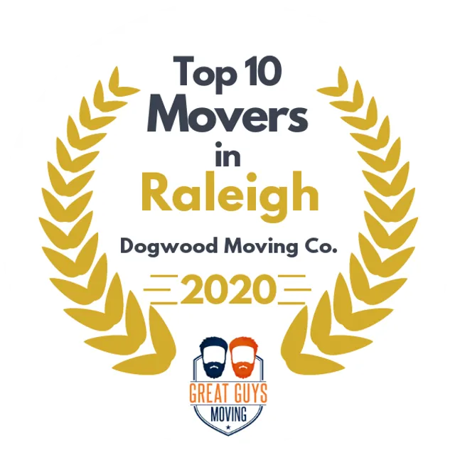 Top 10 Movers in Raleigh, NC 2020 award