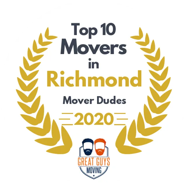 Top 10 Movers in Richmond, VA 2020 award