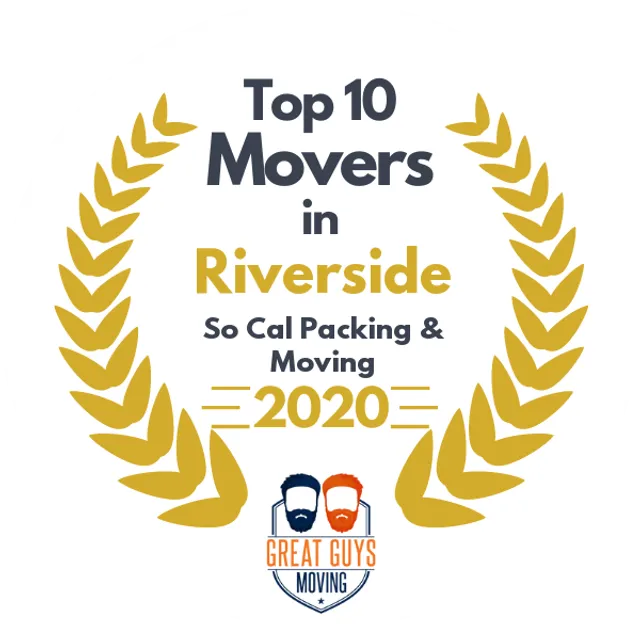 Top 10 Movers in Riverside, CA 2020 award