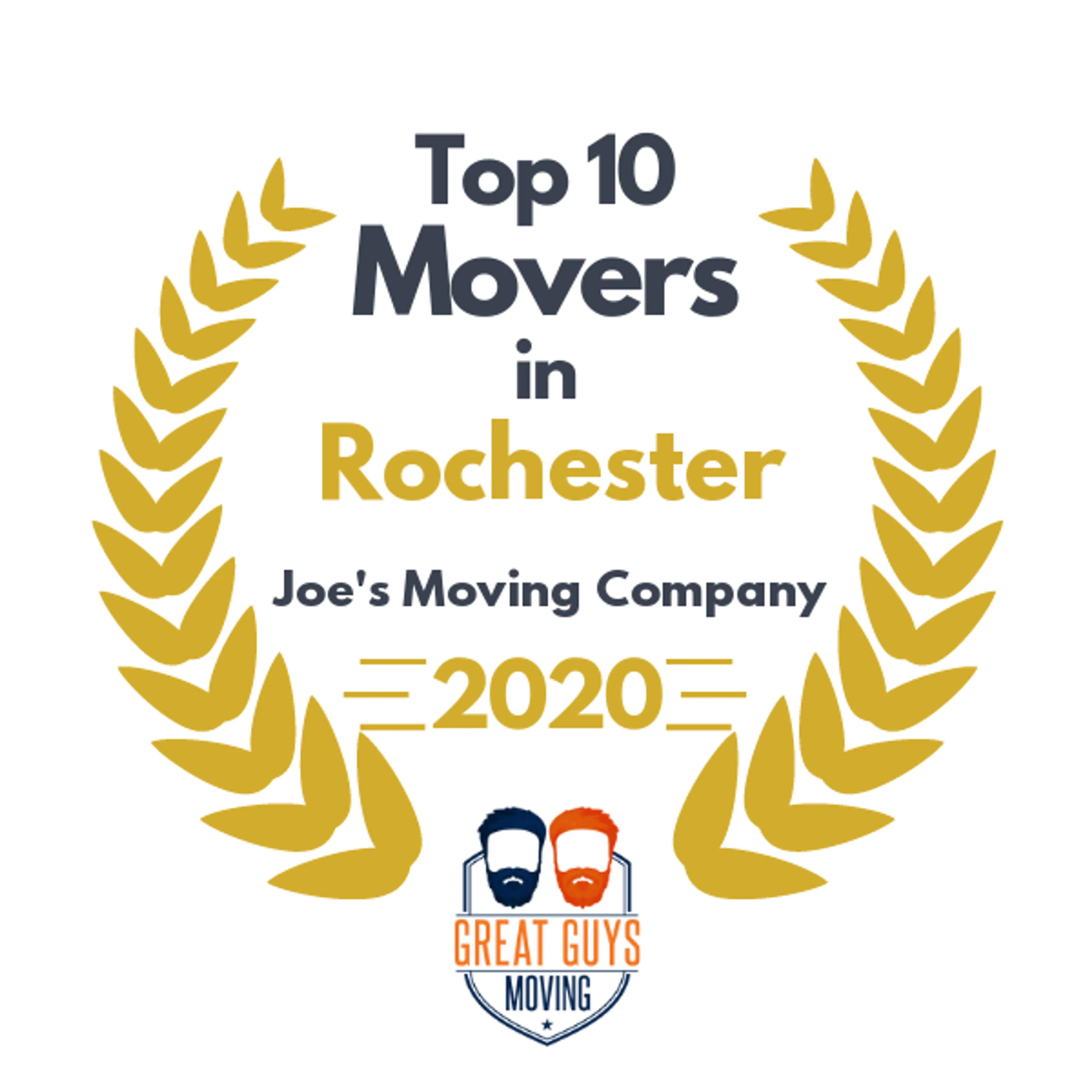 Top 10 Movers in Rochester, NY 2020 award