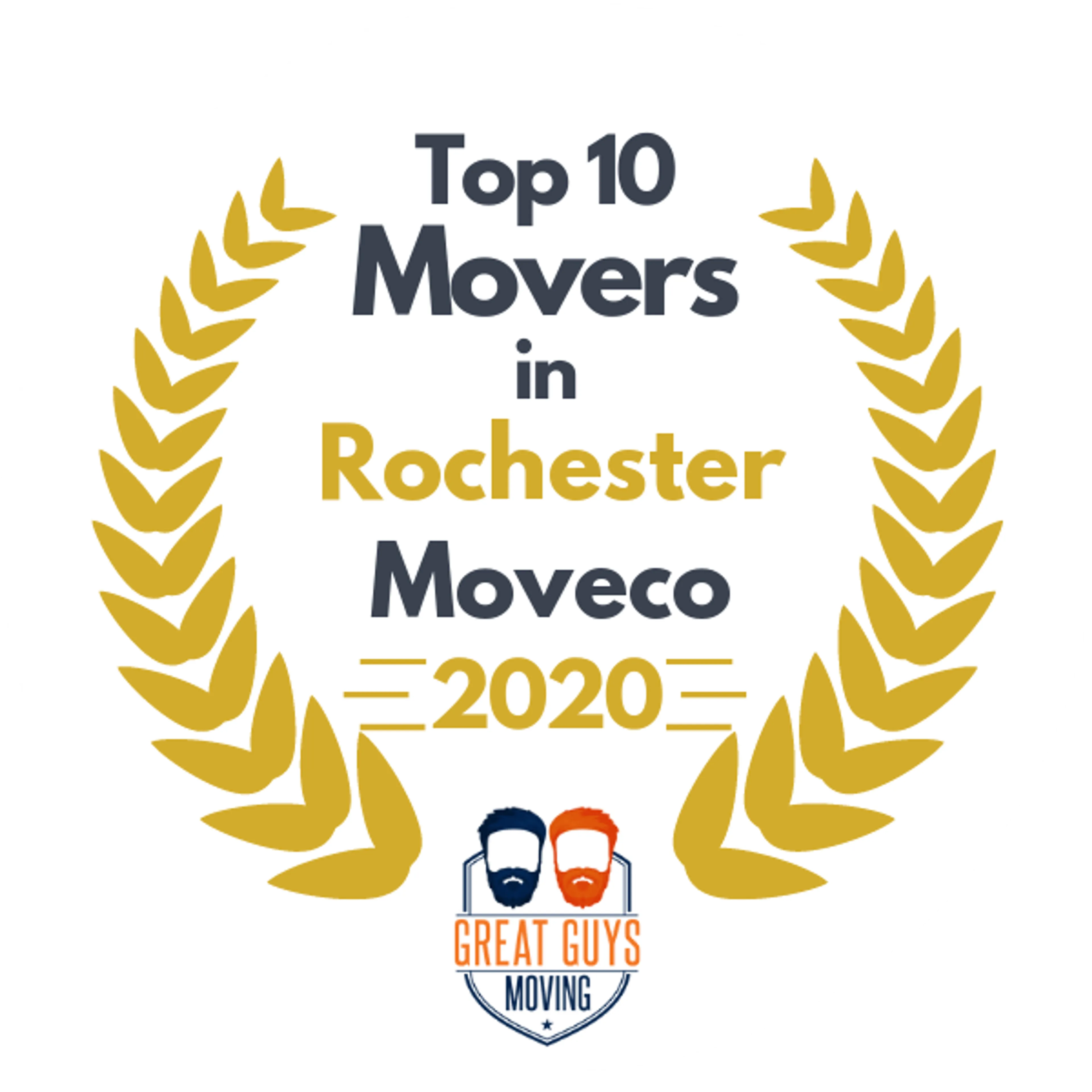 Top 10 Movers in Rochester, NY 2020 award