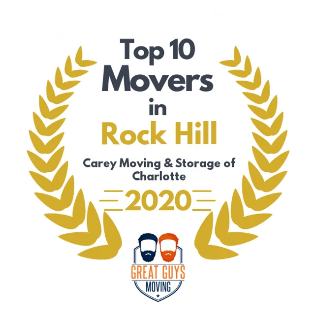 Top 10 Movers in Rock Hill, SC 2020 award