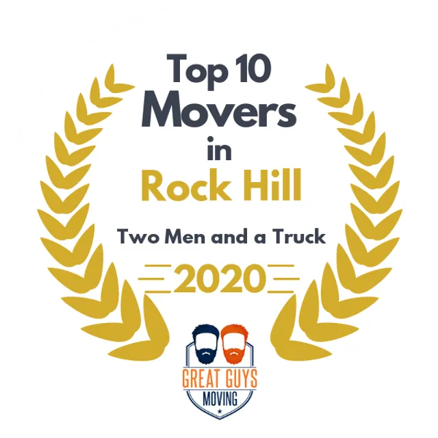 Top 10 Movers in Rock Hill, SC 2020 award