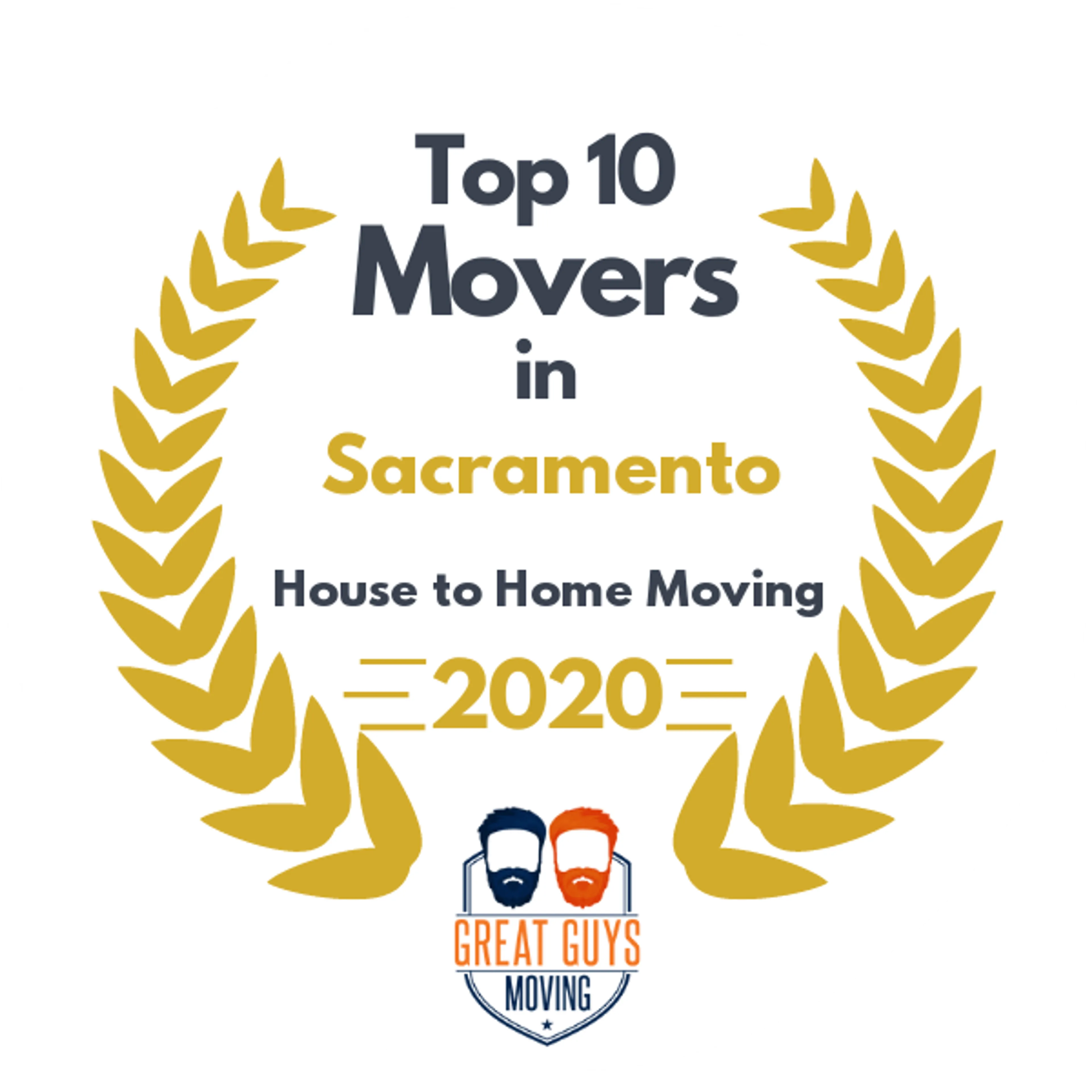 Top 10 Movers in Sacramento, CA 2020 award