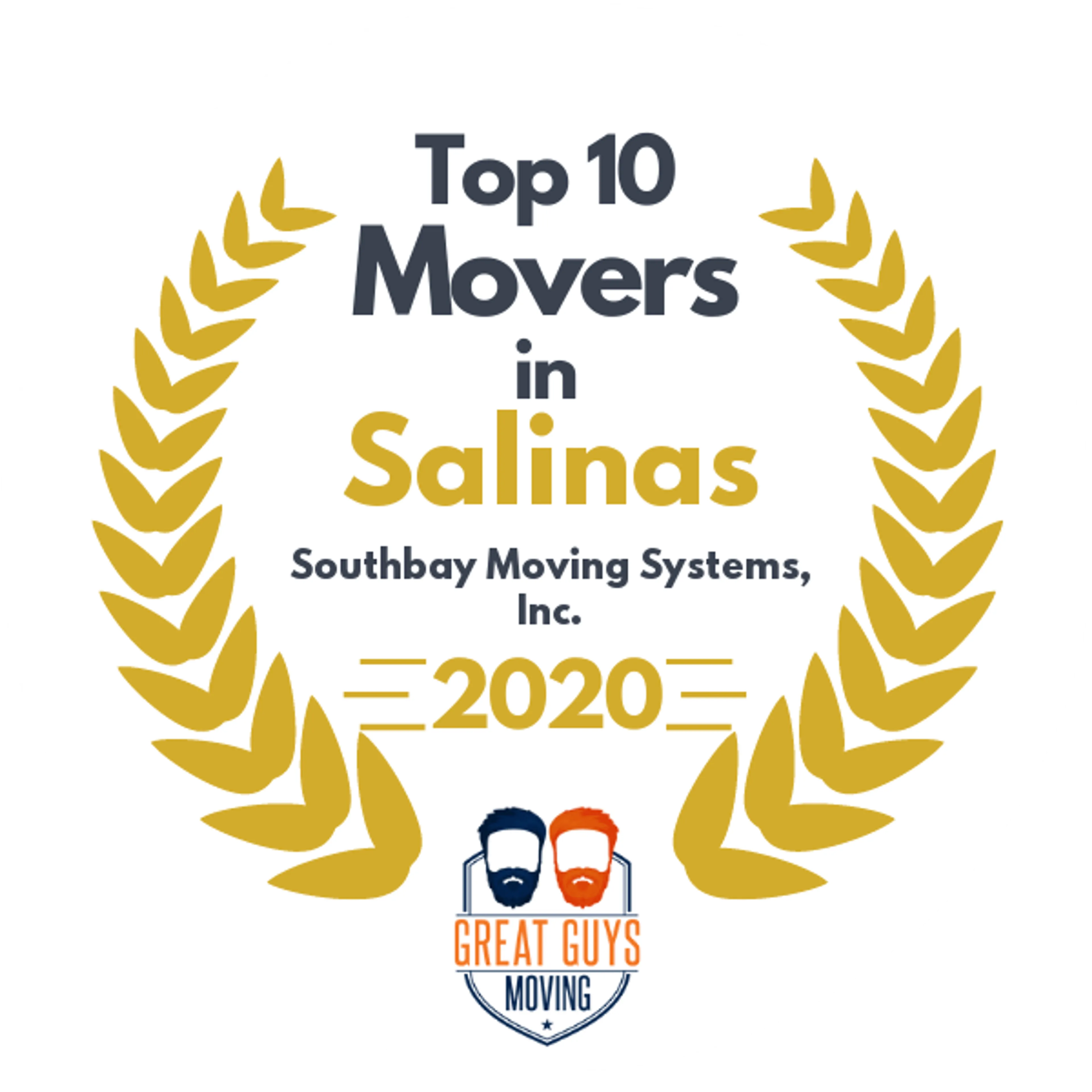 Top 10 Movers in Stockton, CA 2020 award